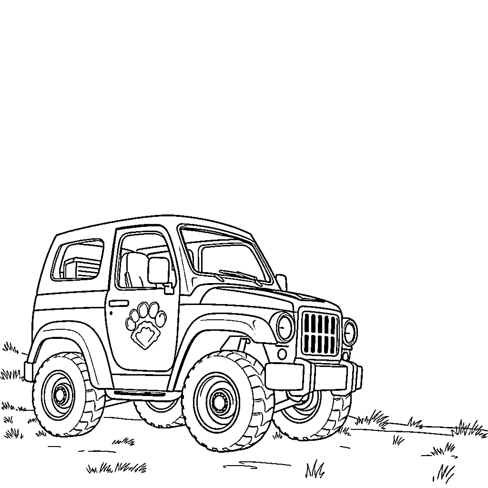 Coral Rover Exploring Rugged Terrain Coloring Page (free black-and-white line drawing printable PDF for all, from beginners to advanced learners, including children, teens, adults, and seniors)
