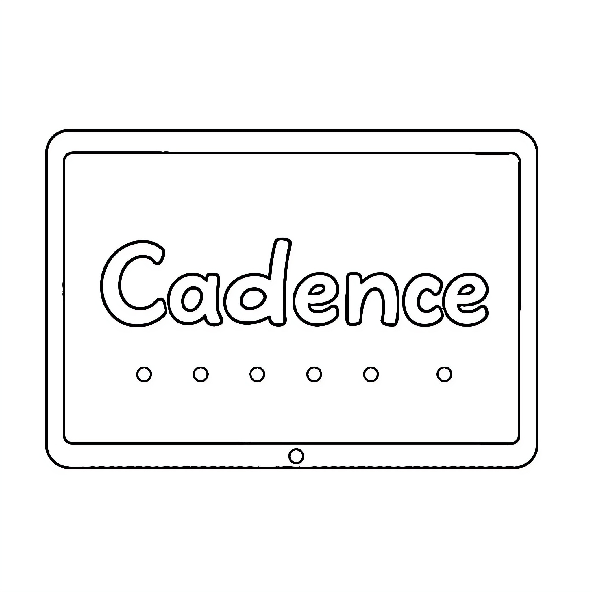 Cadence - Minimal Geometric Design Coloring Page (free black-and-white line drawing printable PDF for all, from beginners to advanced learners, including children, teens, adults, and seniors)