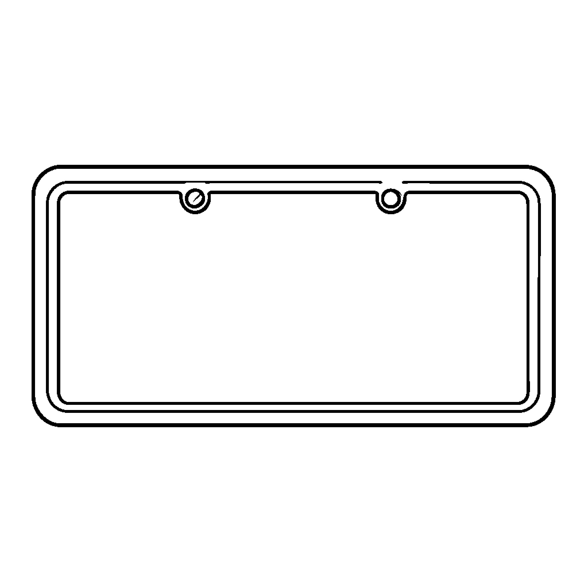 License Plate Frame with Blank Space Coloring Page (free black-and-white line drawing printable PDF for all, from beginners to advanced learners, including children, teens, adults, and seniors)