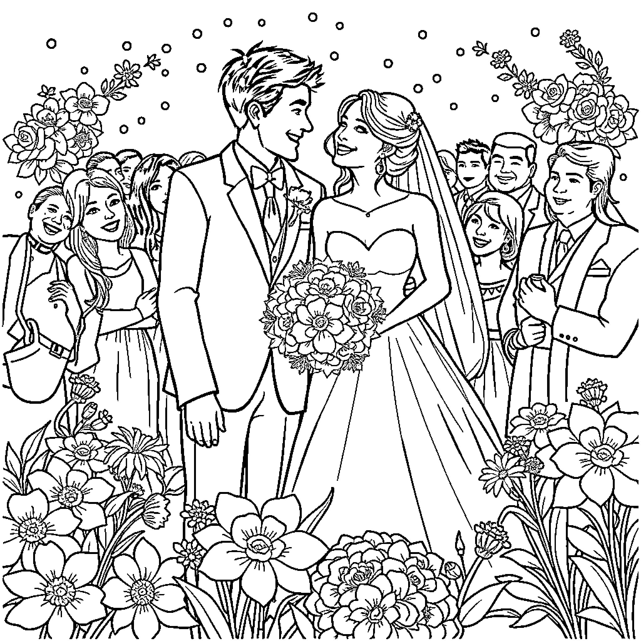 Best Wedding Coloring Pages (Free Printable PDF)