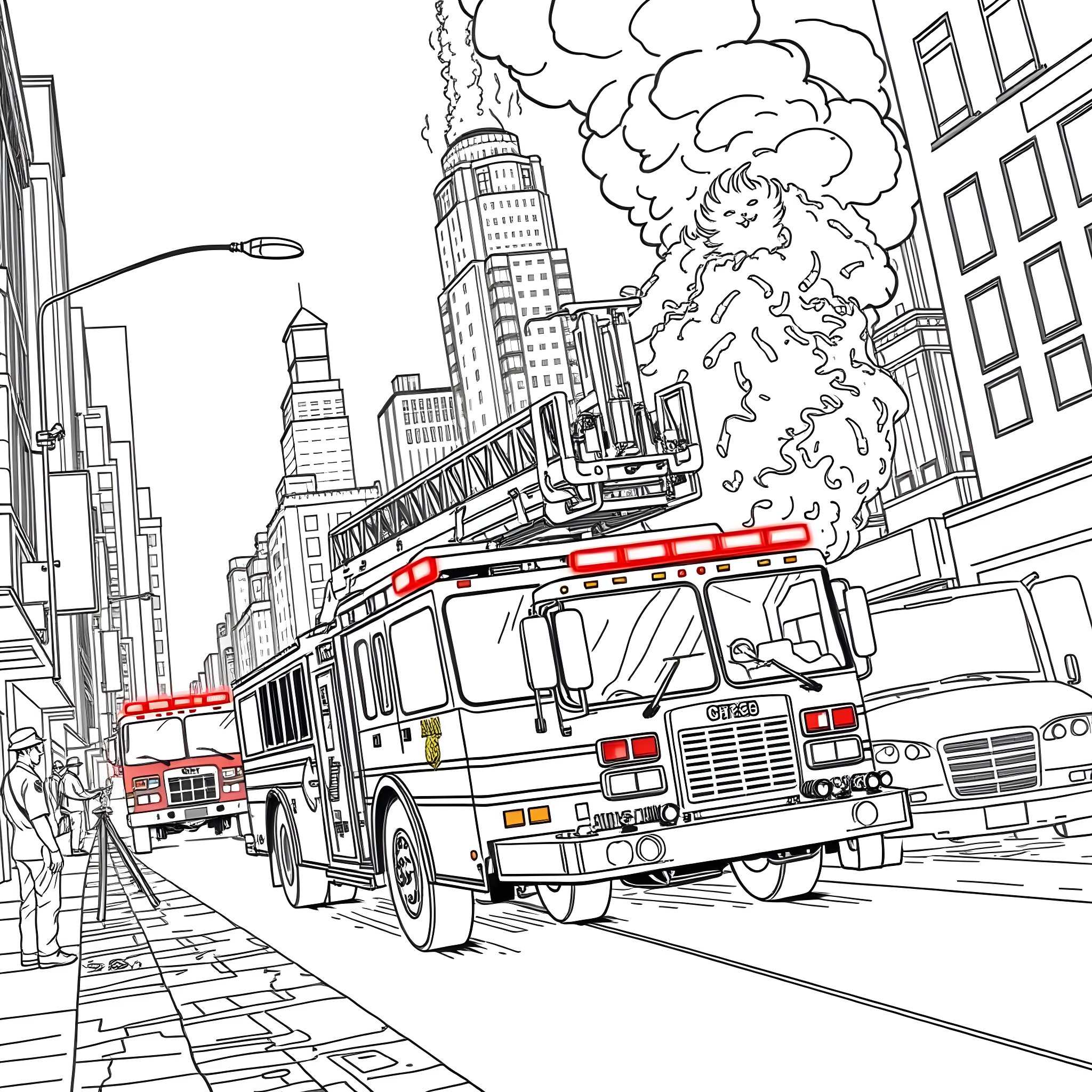 29 Best Fire Engine Coloring Pages (Free Printable PDFs)