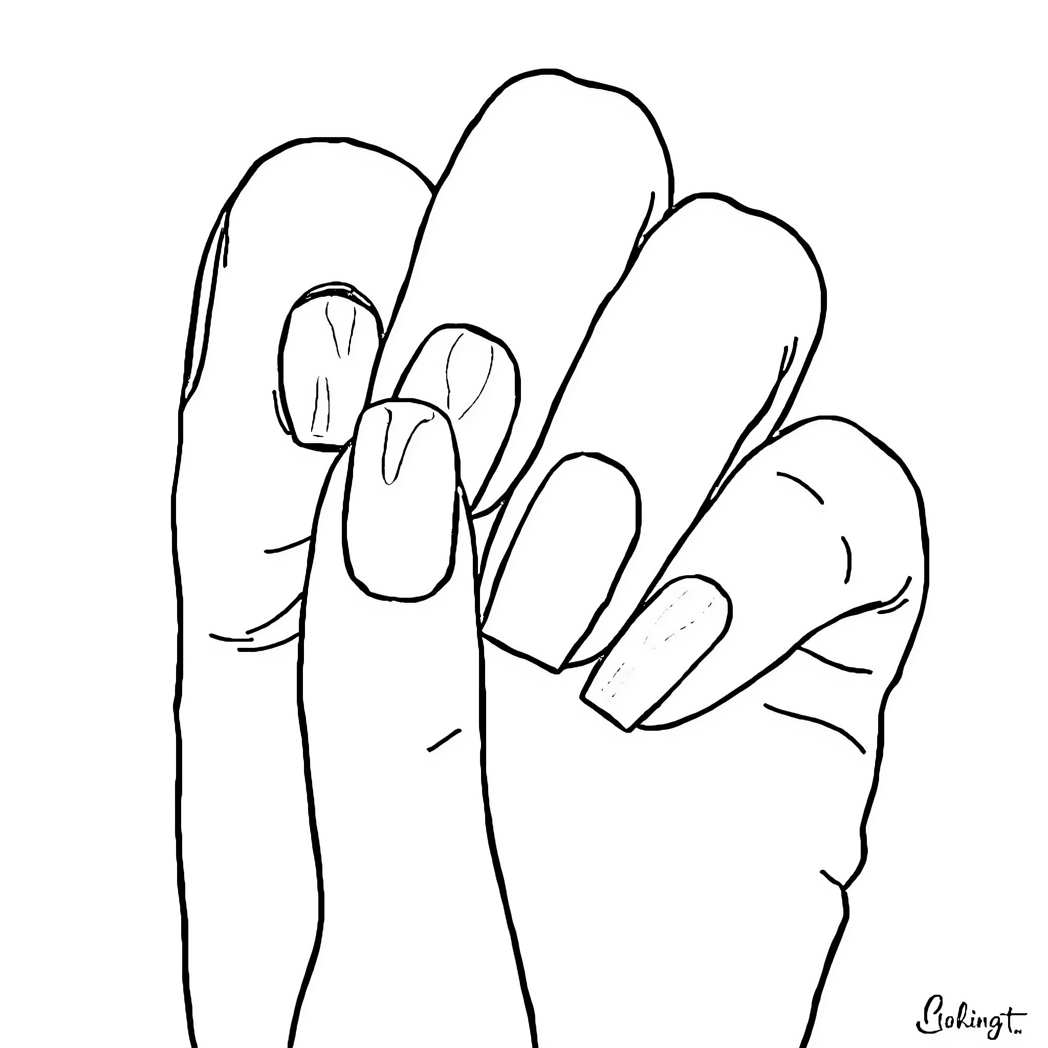 Nail Salon Silhouette Coloring Page (free black-and-white line drawing printable PDF for all, from beginners to advanced learners, including children, teens, adults, and seniors)