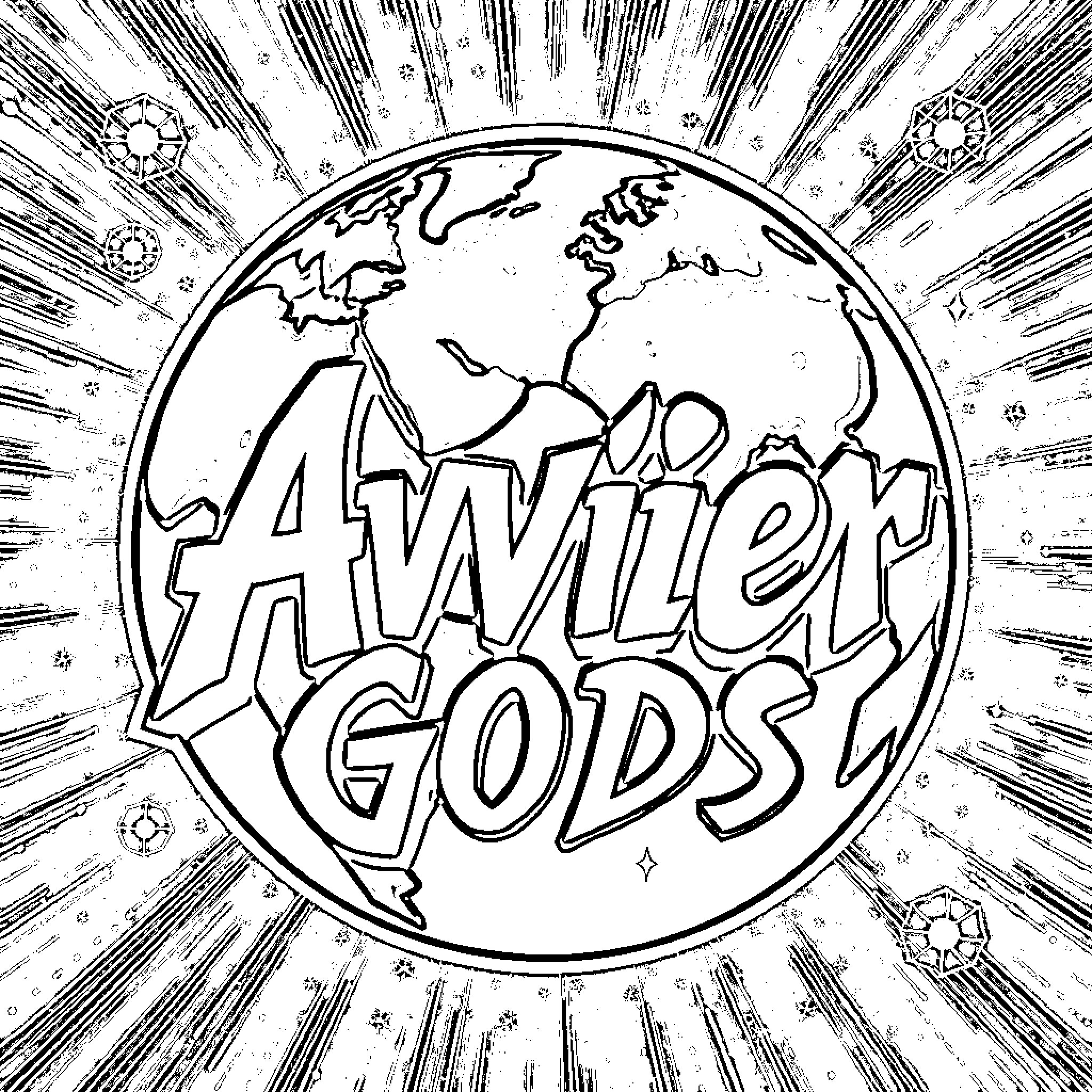 God's Powerful Creations Across the Globe Coloring Page (free black-and-white line drawing printable PDF for all, from beginners to advanced learners, including children, teens, adults, and seniors)