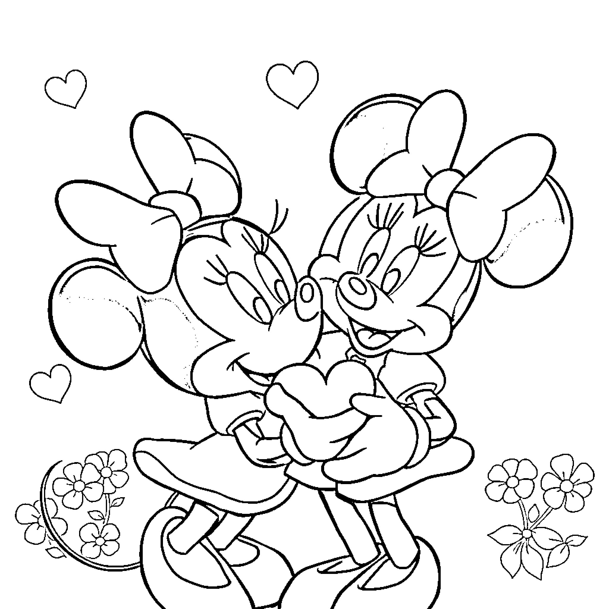 Mimi's Heartfelt Hug Coloring Page (free black-and-white line drawing printable PDF for all, from beginners to advanced learners, including children, teens, adults, and seniors)