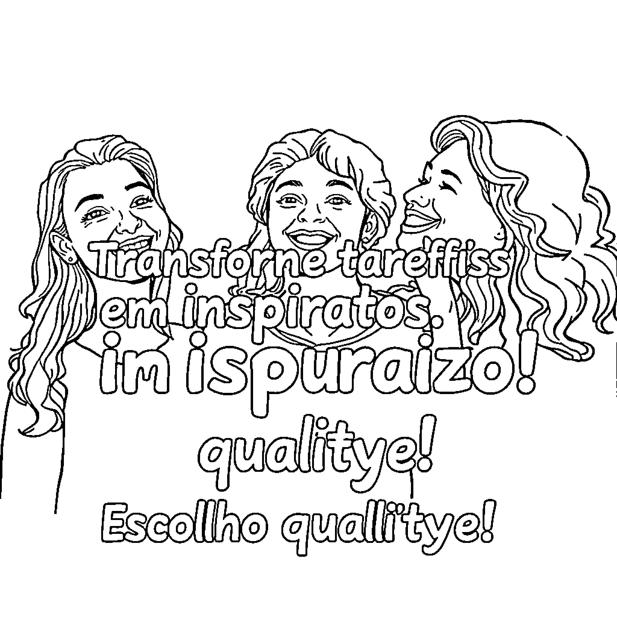 Inspiration for Empowered Individuals Celebrating Quality Coloring Page (free black-and-white line drawing printable PDF for all, from beginners to advanced learners, including children, teens, adults, and seniors)