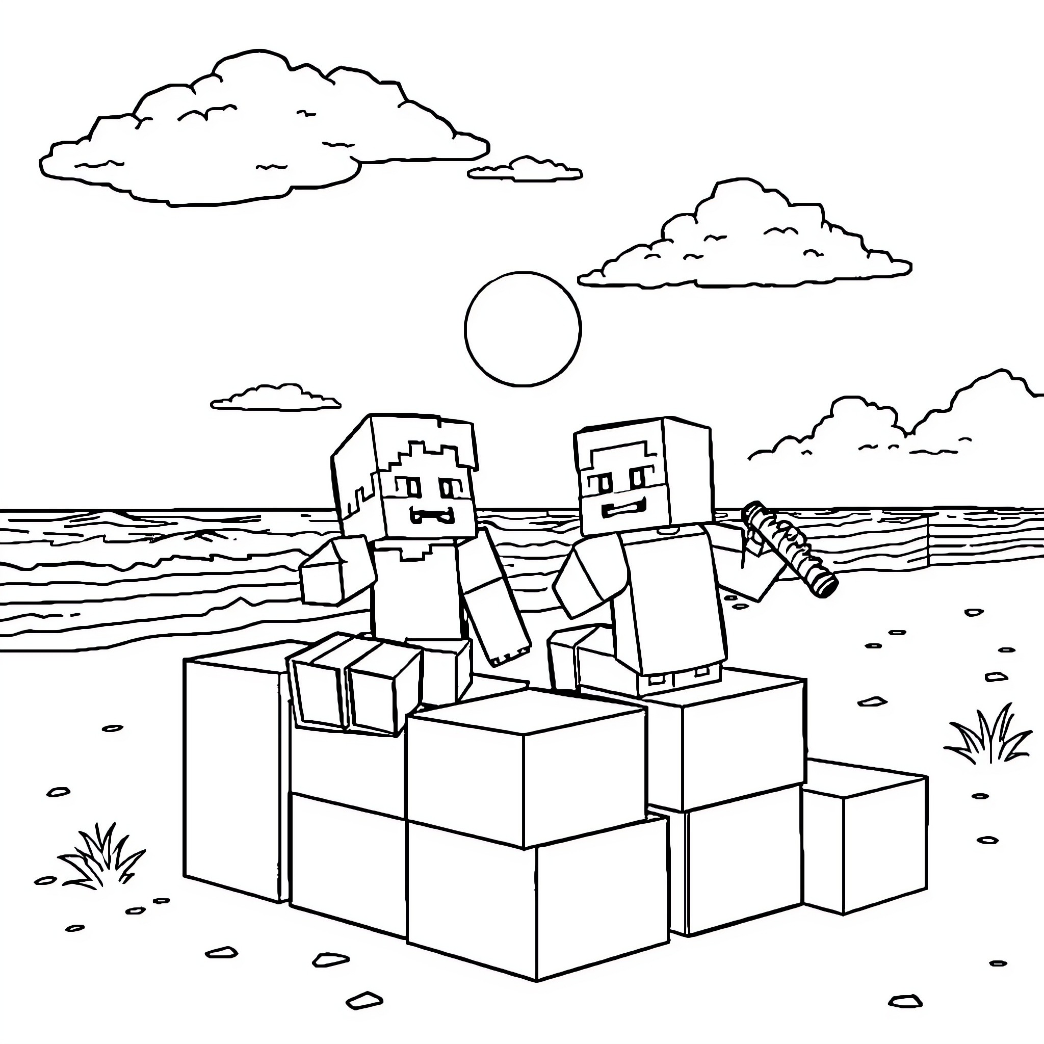 2 Best Minecraft Player Coloring Pages (Free Printable PDFs)