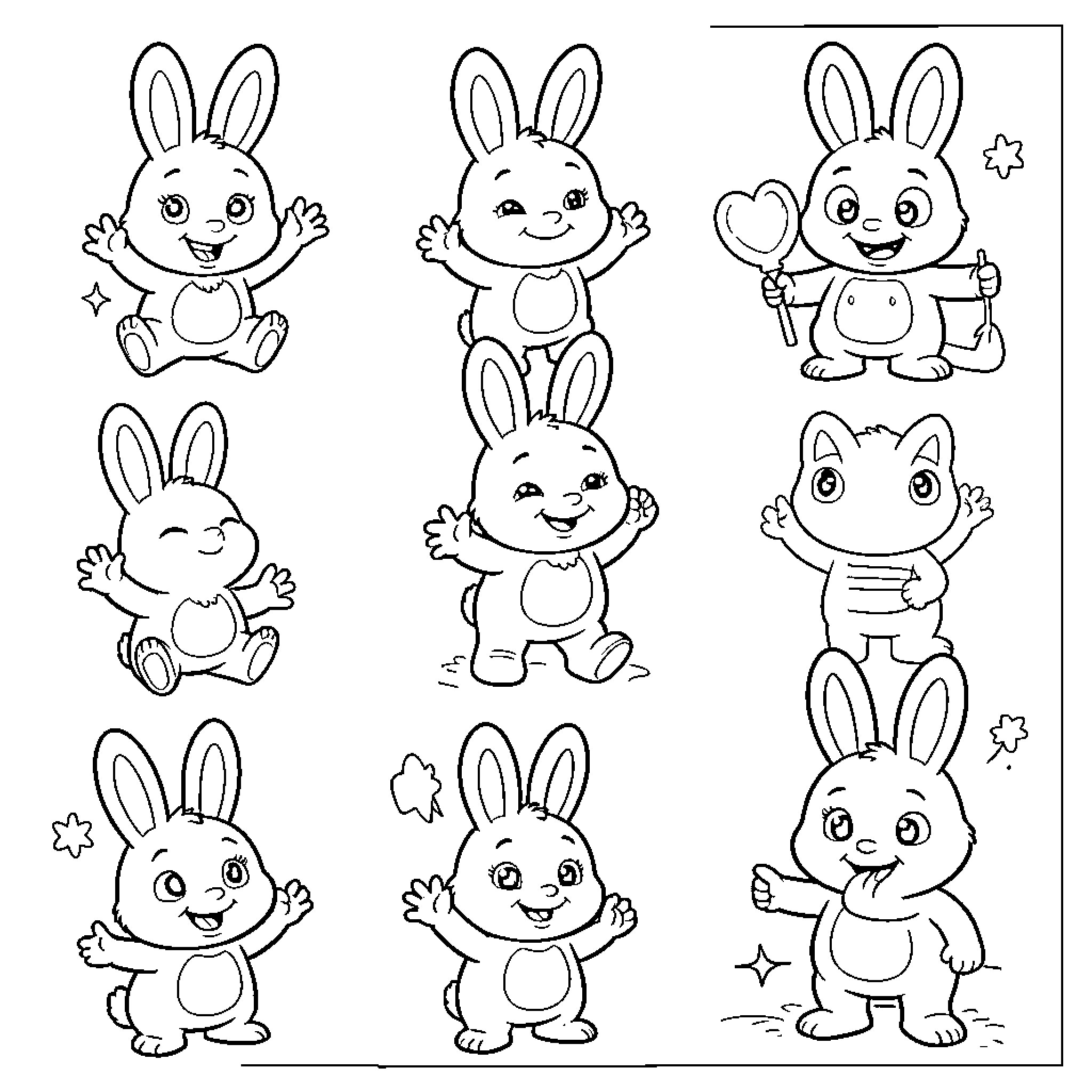 Tchoupi's Playful Antics: A Coloring Adventure Coloring Page (free black-and-white line drawing printable PDF for all, from beginners to advanced learners, including children, teens, adults, and seniors)