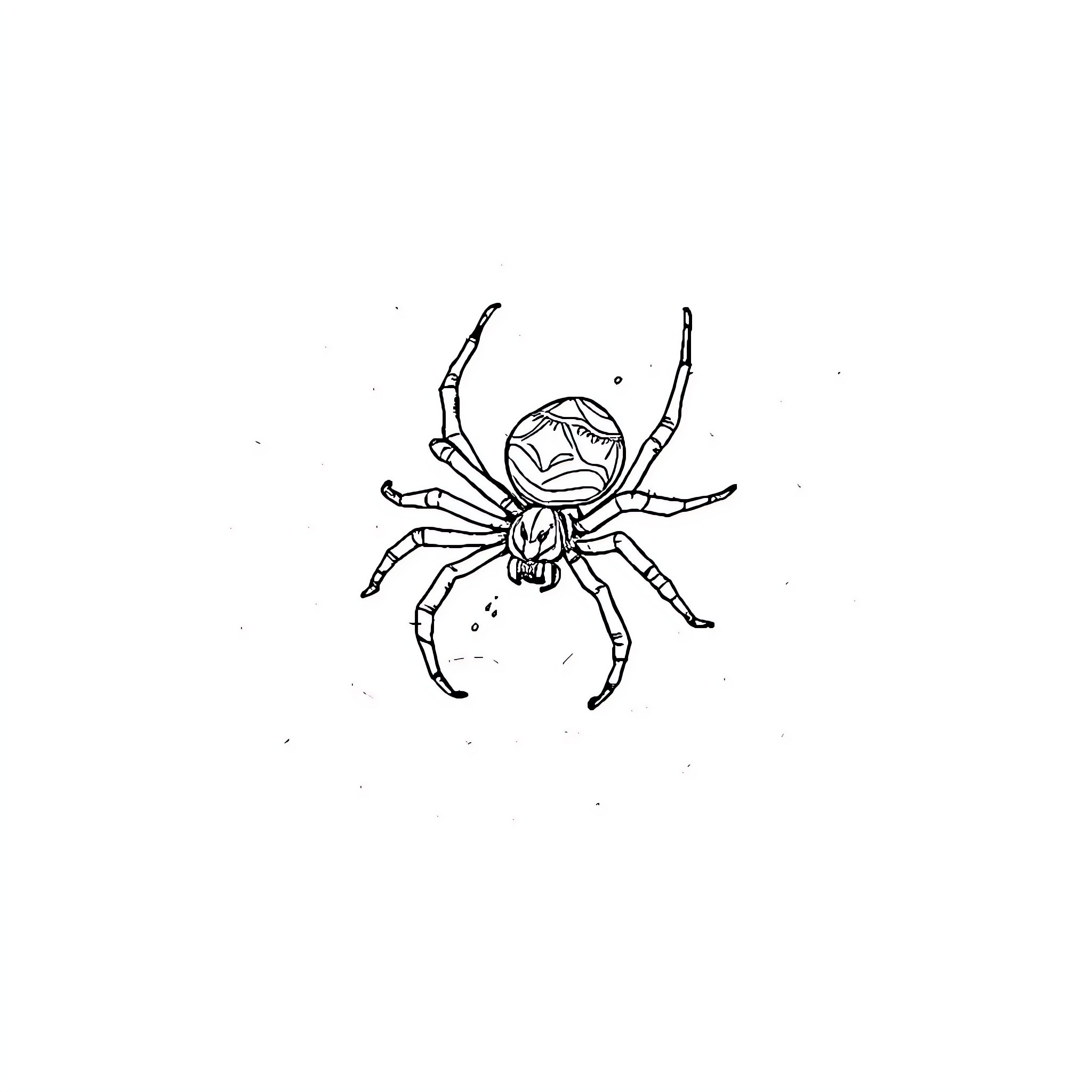 Spider lurking in the shadows Coloring Page (free black-and-white line drawing printable PDF for all, from beginners to advanced learners, including children, teens, adults, and seniors)