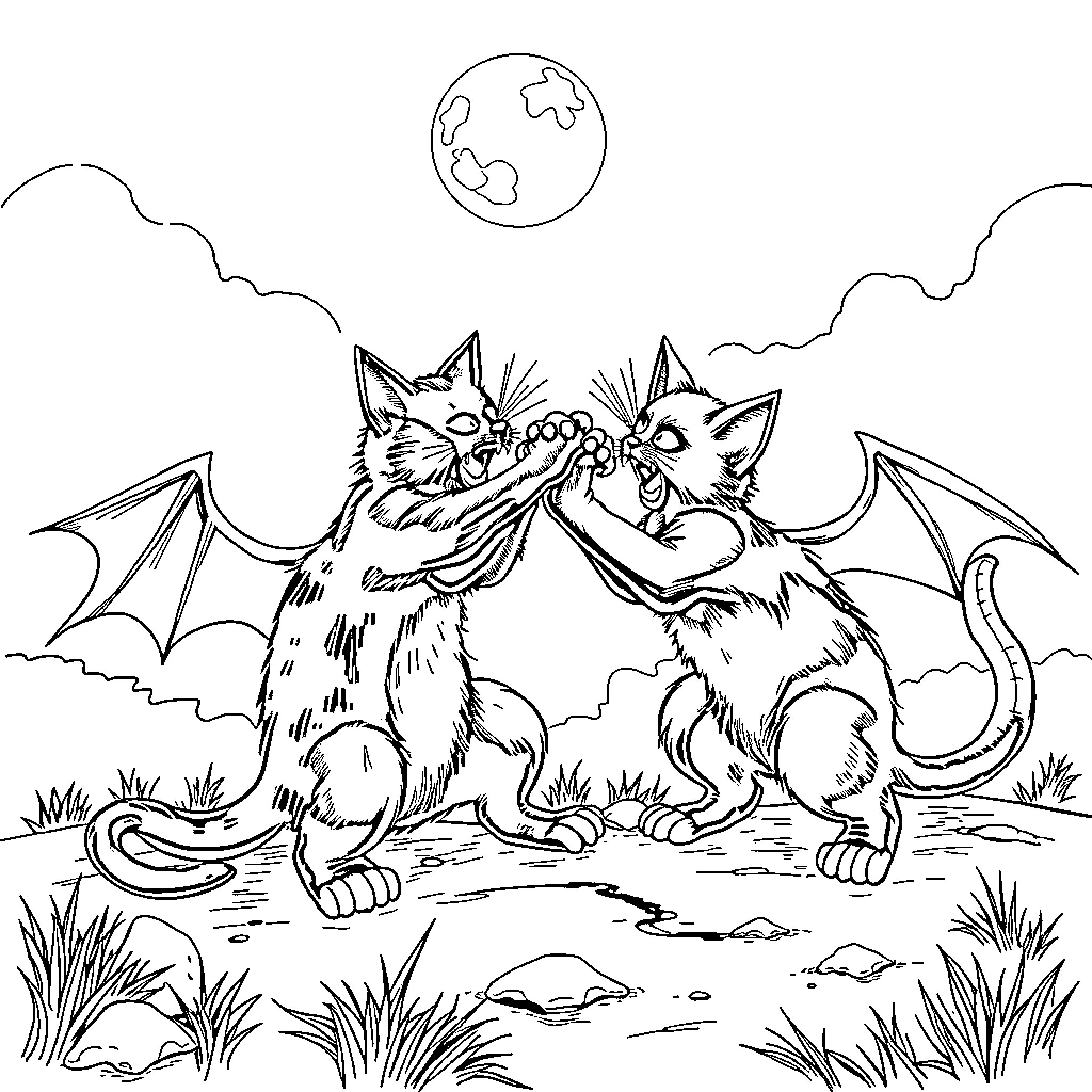 Best Vampire Cat Coloring Pages (Free Printable PDF)