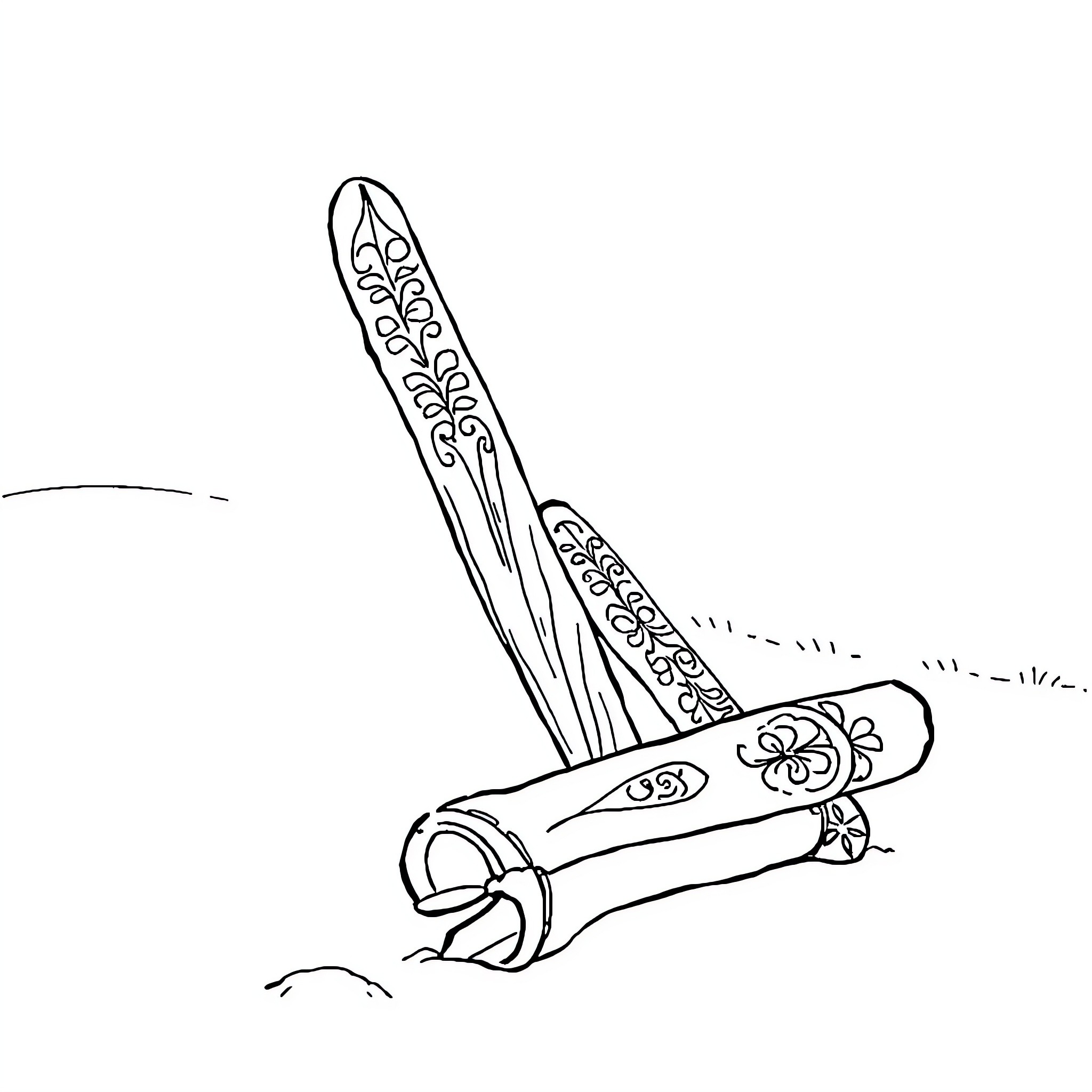 Raquette with intricate floral patterns Coloring Page (free black-and-white line drawing printable PDF for all, from beginners to advanced learners, including children, teens, adults, and seniors)