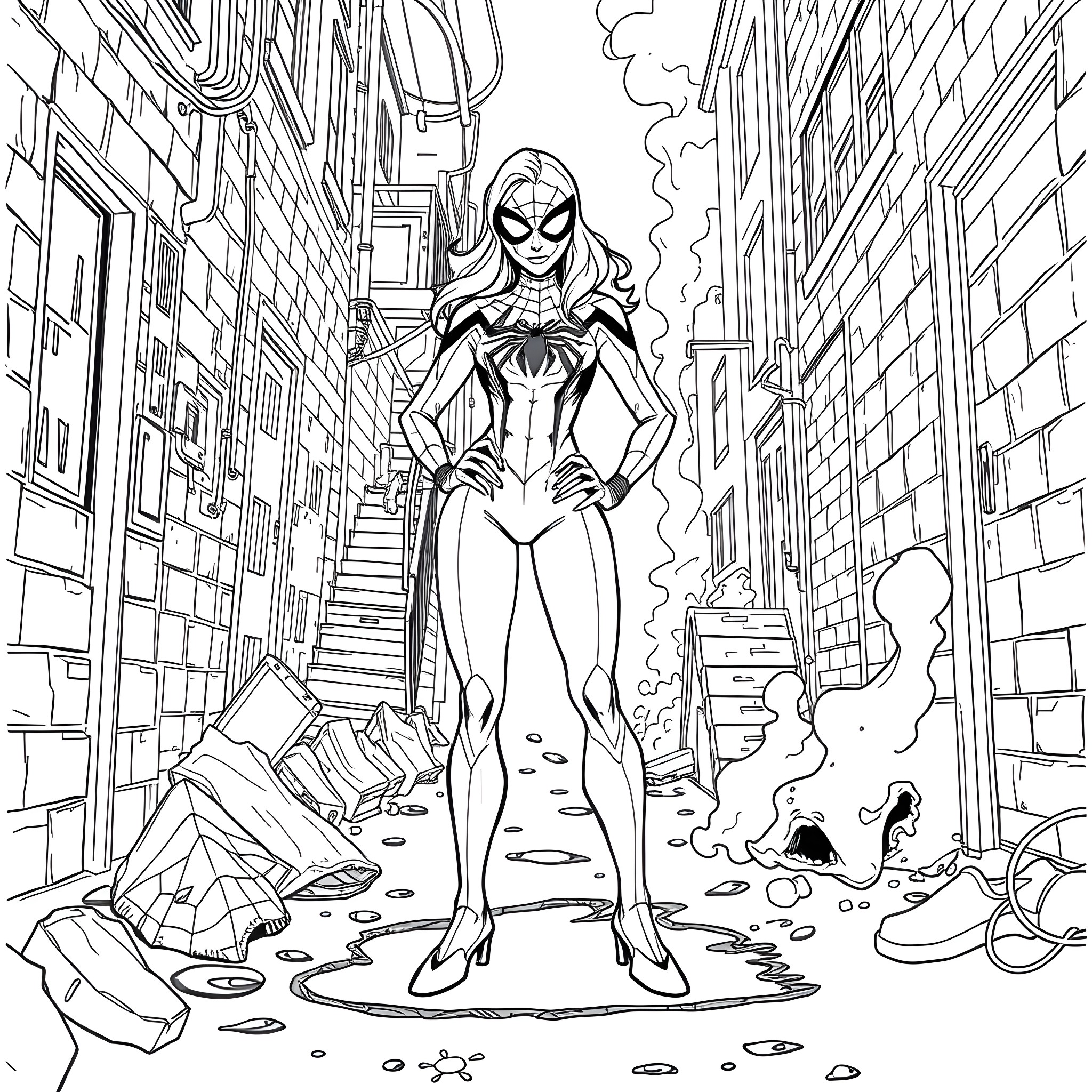 27 Best Spider Gwen Coloring Pages (Free Printable PDFs)