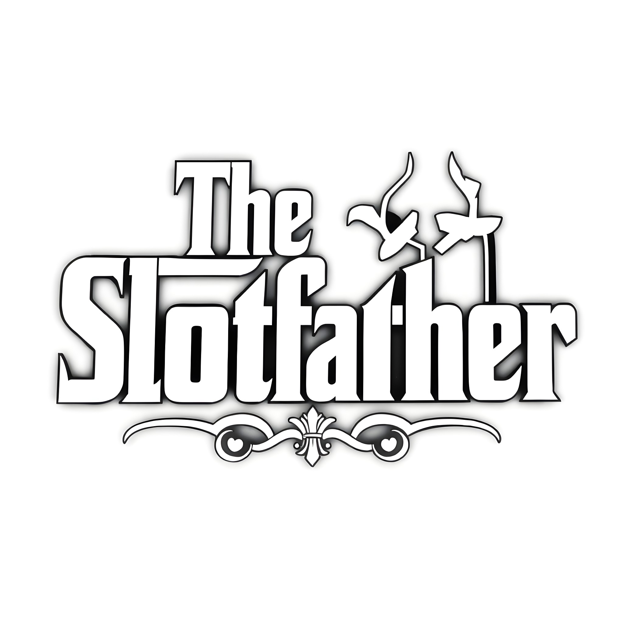 Slotfather's Mafia-Inspired Themed Entertainment Coloring Page (free black-and-white line drawing printable PDF for all, from beginners to advanced learners, including children, teens, adults, and seniors)