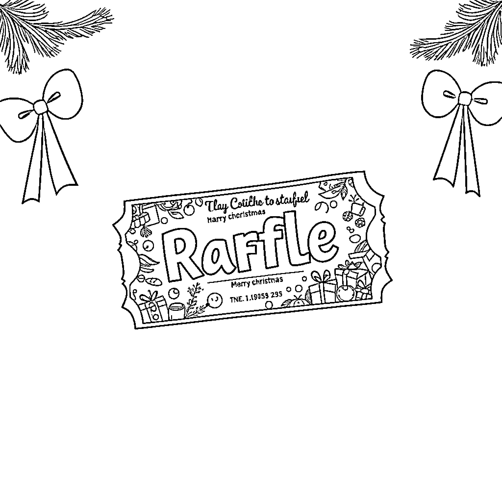 Best Christmas Raffle Coloring Pages (Free Printable PDF)