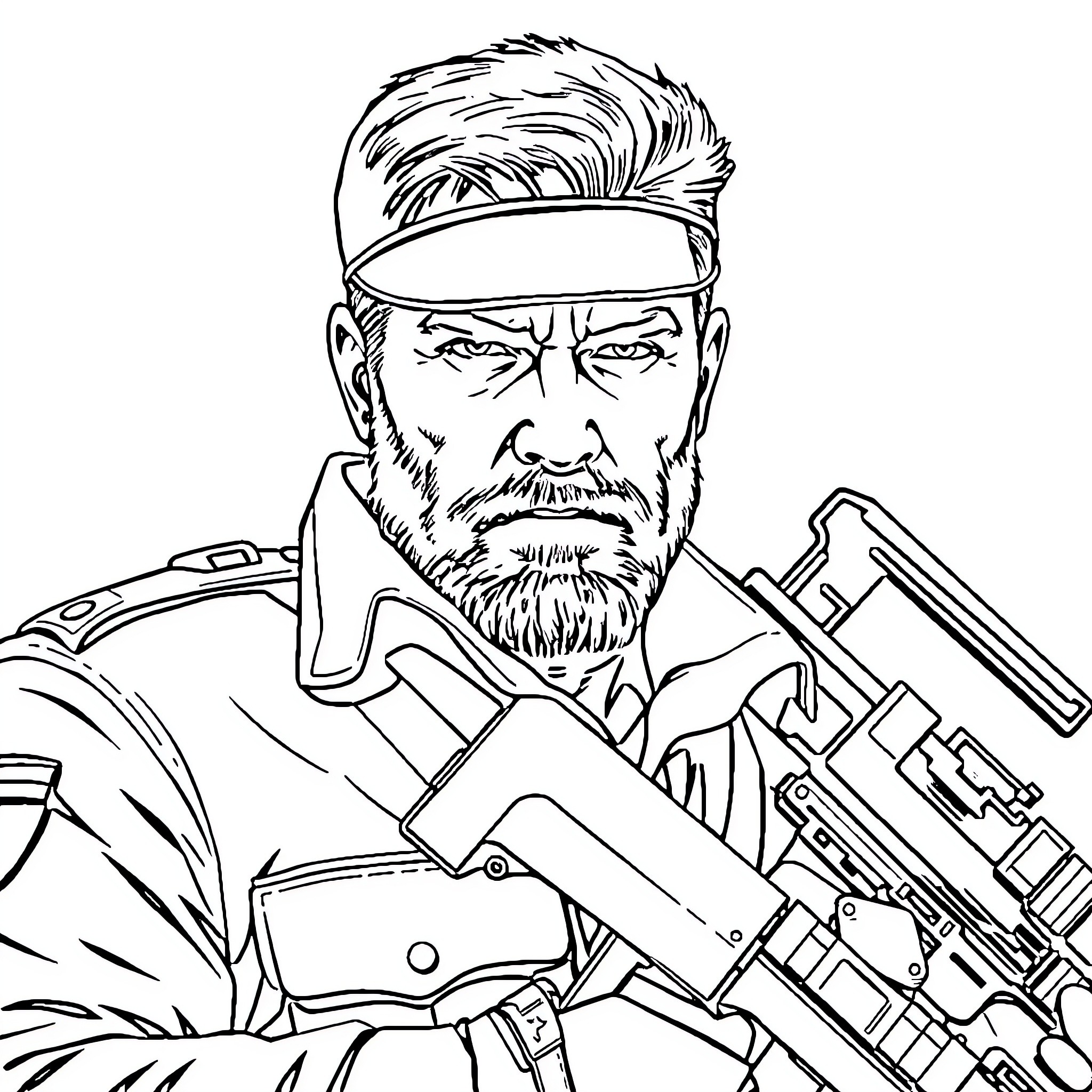 Arthur's Rugged and Resolute Warrior Stance Coloring Page (free black-and-white line drawing printable PDF for all, from beginners to advanced learners, including children, teens, adults, and seniors)