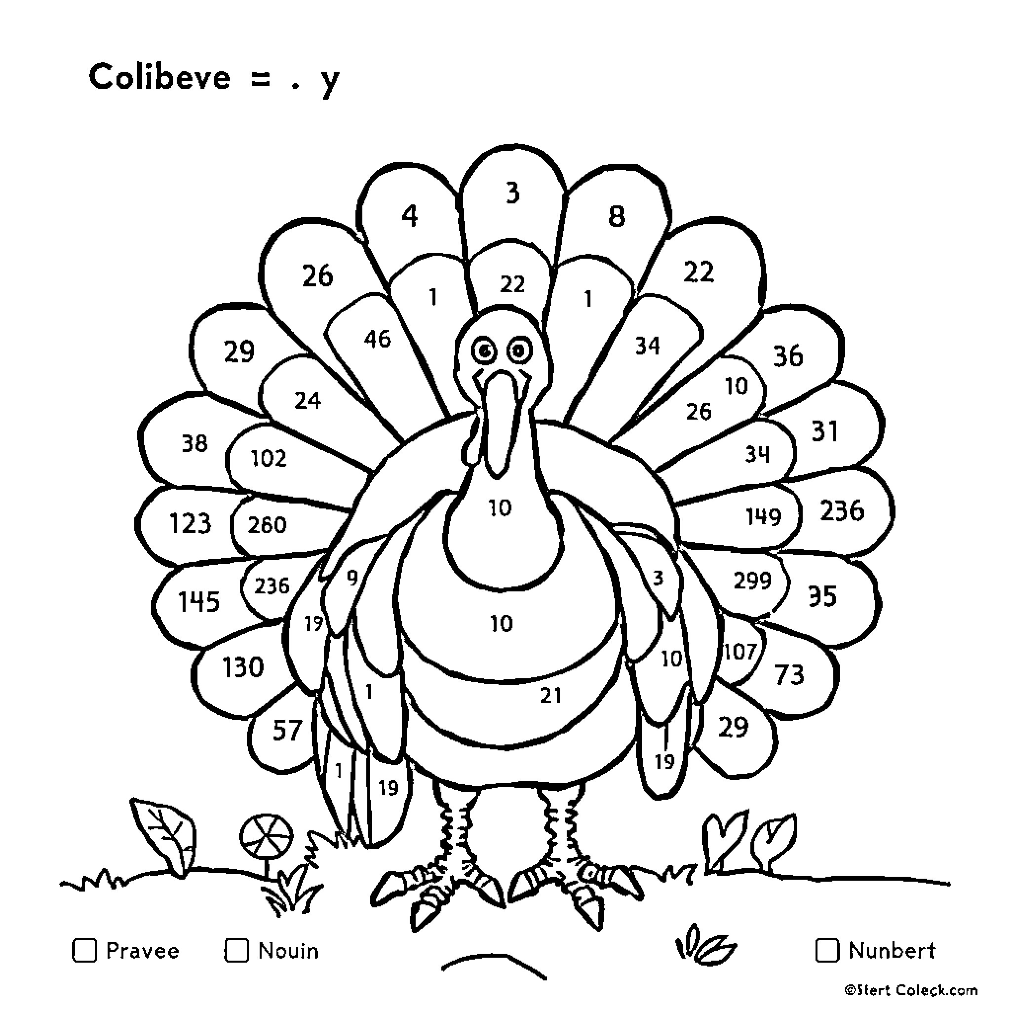 Turkey displaying its vibrant plumage Coloring Page (free black-and-white line drawing printable PDF for all, from beginners to advanced learners, including children, teens, adults, and seniors)