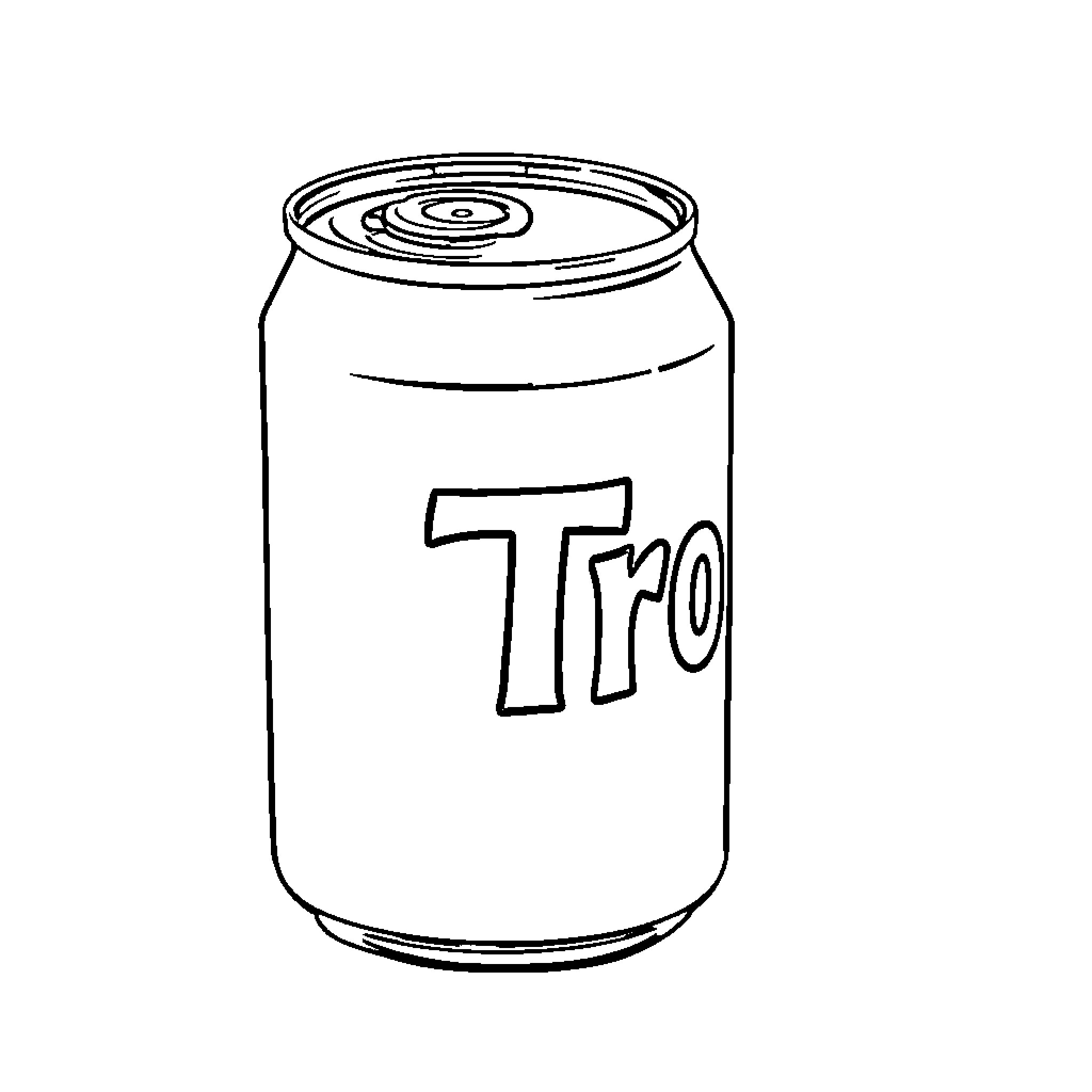 Can Enjoy a Refreshing Beverage Coloring Page (free black-and-white line drawing printable PDF for all, from beginners to advanced learners, including children, teens, adults, and seniors)