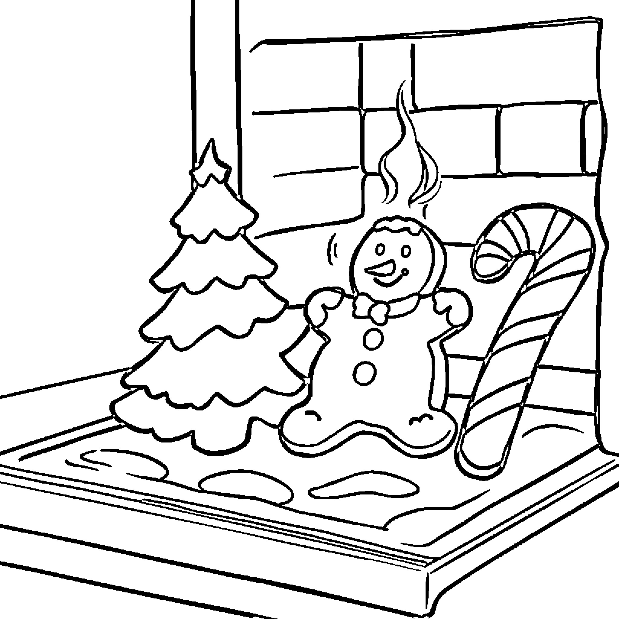 Cookie Decorating Fun with Christmas Treats Coloring Page (free black-and-white line drawing printable PDF for all, from beginners to advanced learners, including children, teens, adults, and seniors)
