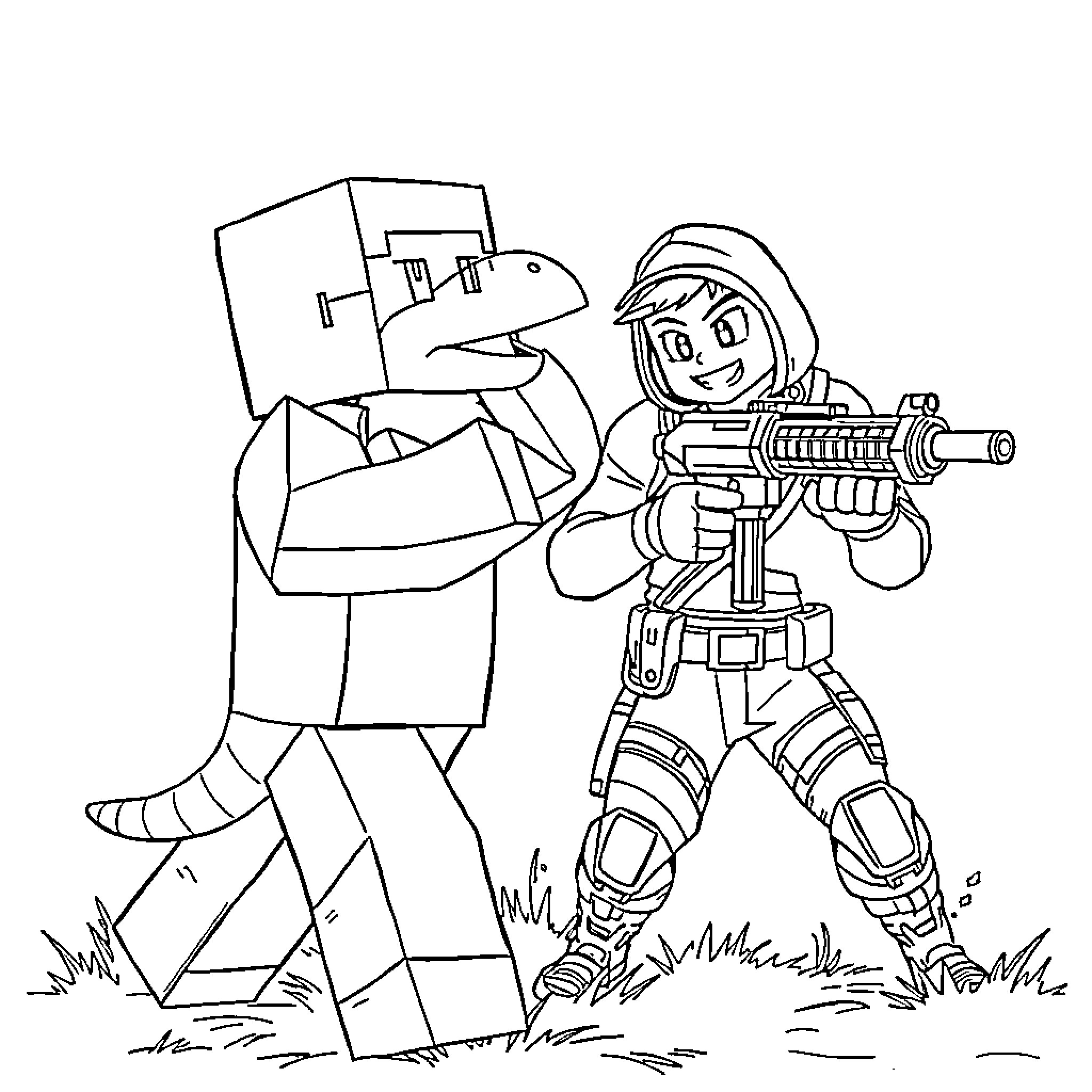 Joueur de jeux vidéo en pleine action Coloring Page (free black-and-white line drawing printable PDF for all, from beginners to advanced learners, including children, teens, adults, and seniors)