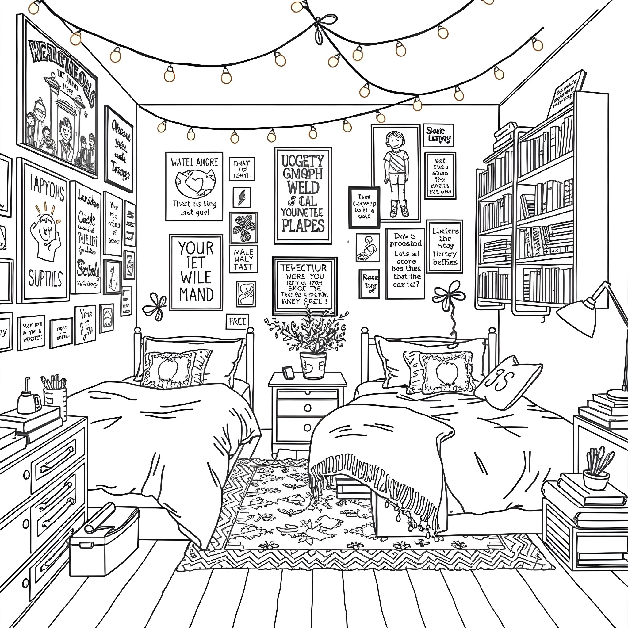 Best Room Coloring Pages (Free Printable PDF)