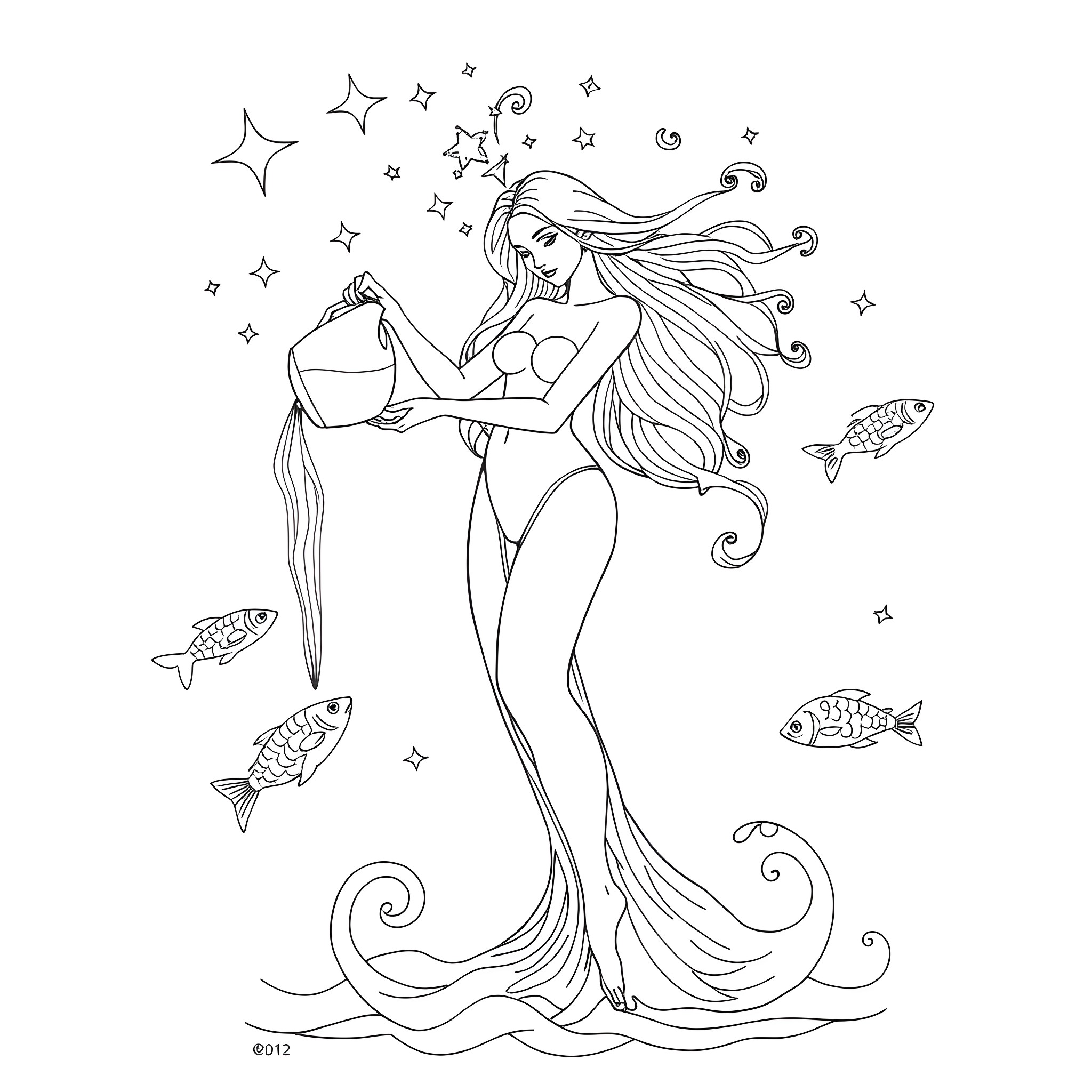 34 Best Aquarius Coloring Pages - F75f2c45072fb308 