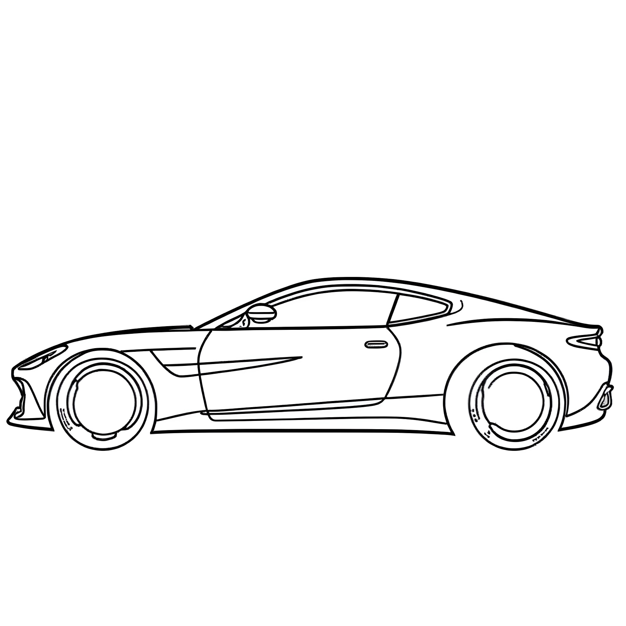 Spiderman's high-speed sports car in action Coloring Page (free black-and-white line drawing printable PDF for all, from beginners to advanced learners, including children, teens, adults, and seniors)