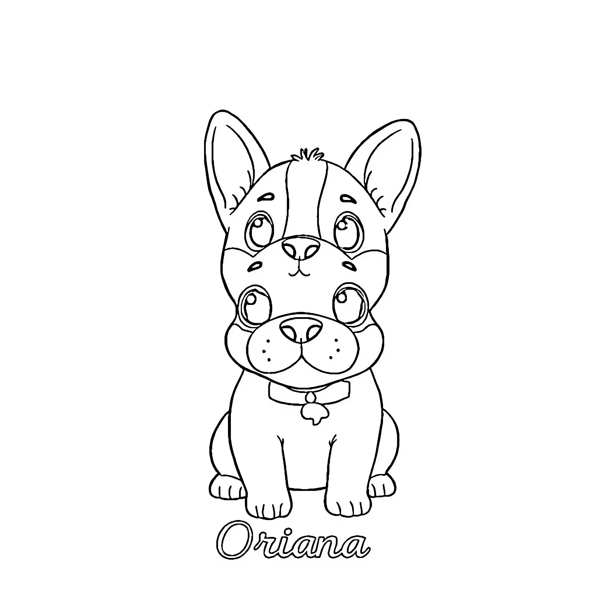 Bubu the Curious Puppy Coloring Page (free black-and-white line drawing printable PDF for all, from beginners to advanced learners, including children, teens, adults, and seniors)