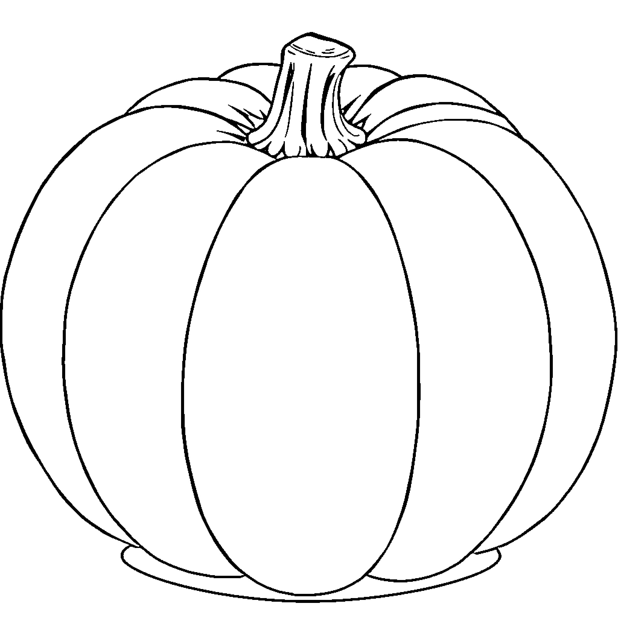 Pumpkin outline illustration Coloring Page (free black-and-white line drawing printable PDF for all, from beginners to advanced learners, including children, teens, adults, and seniors)