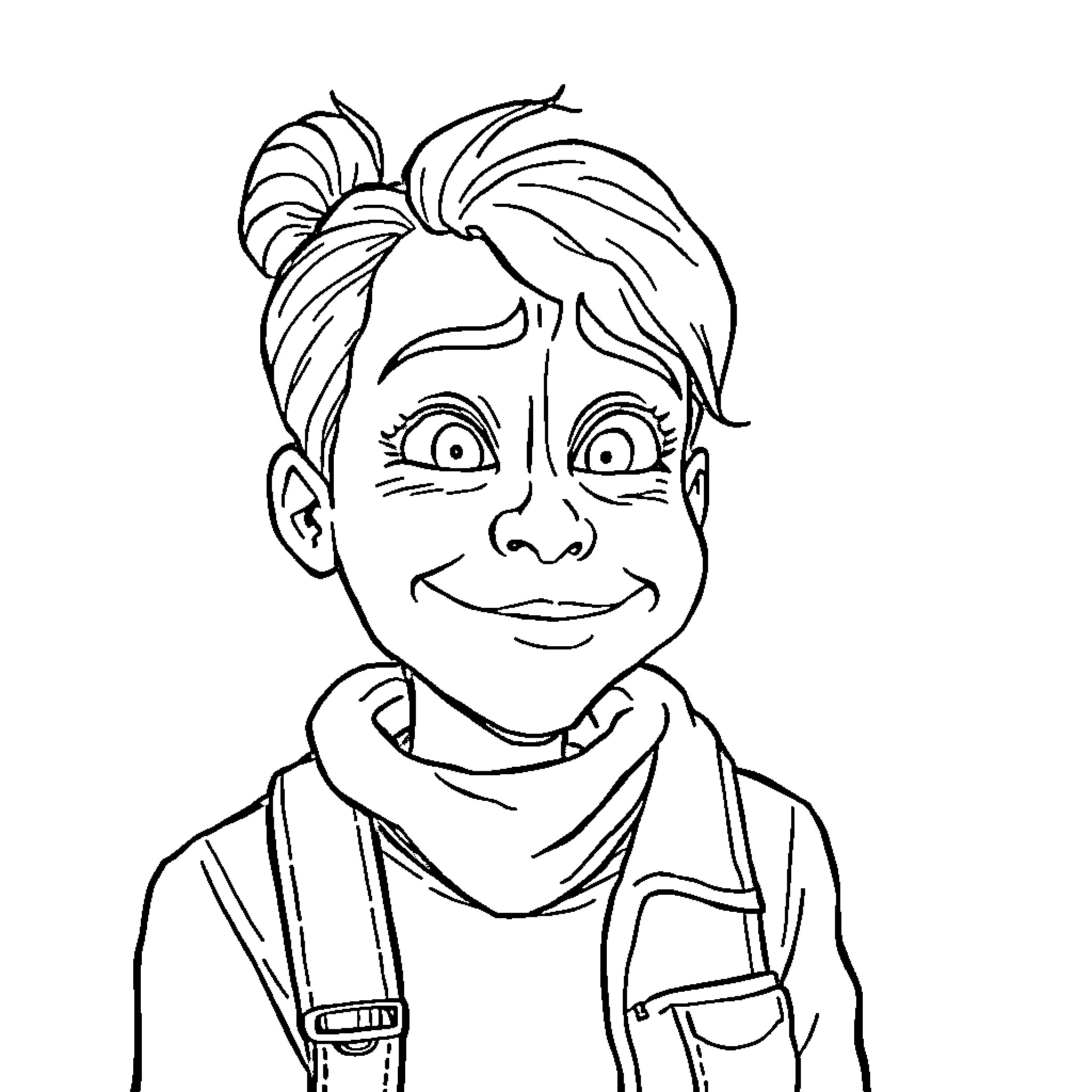 Ishowspeed's energetic expression and playful outfit Coloring Page (free black-and-white line drawing printable PDF for all, from beginners to advanced learners, including children, teens, adults, and seniors)