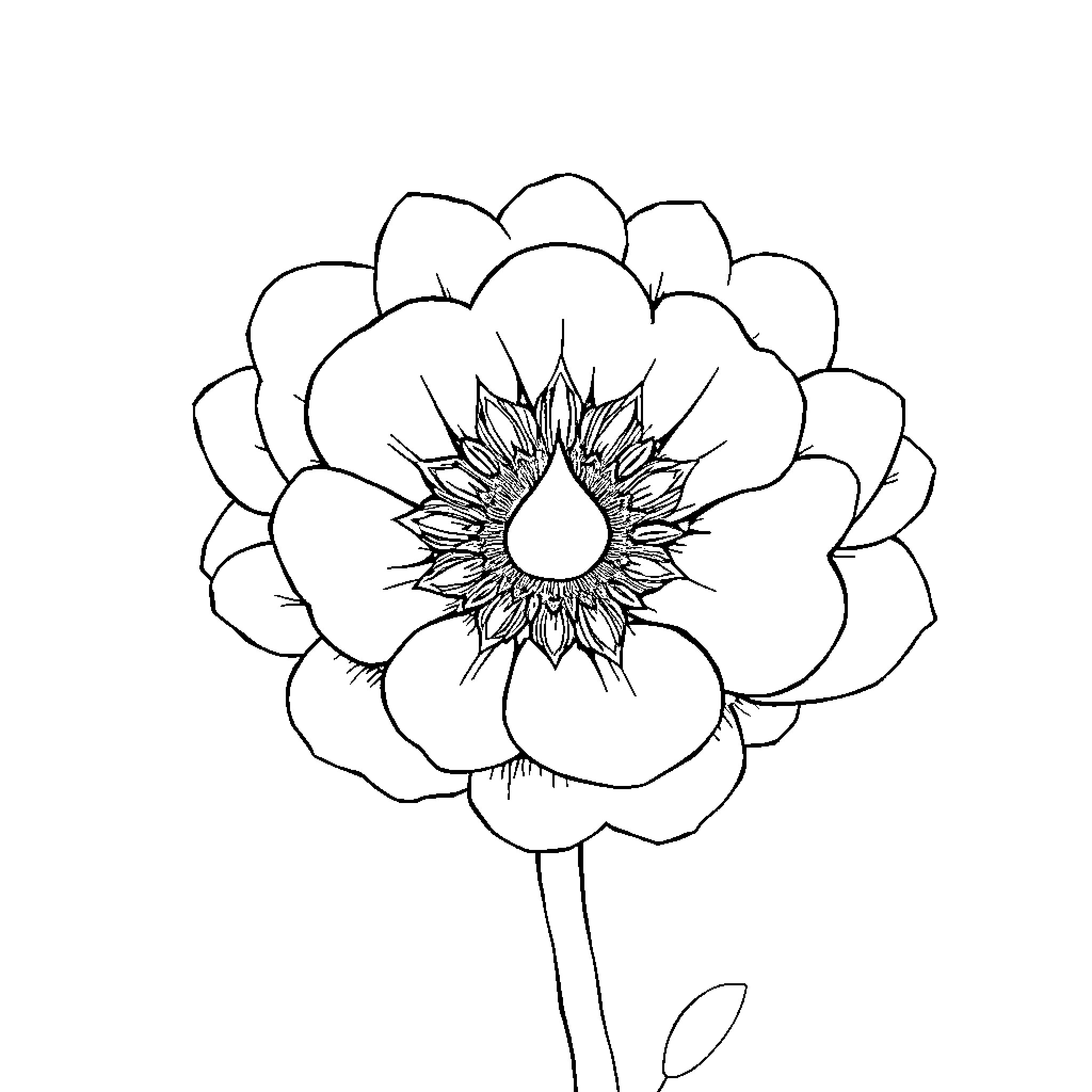 নদী ফুলের সৌন্দর্য Coloring Page (free black-and-white line drawing printable PDF for all, from beginners to advanced learners, including children, teens, adults, and seniors)