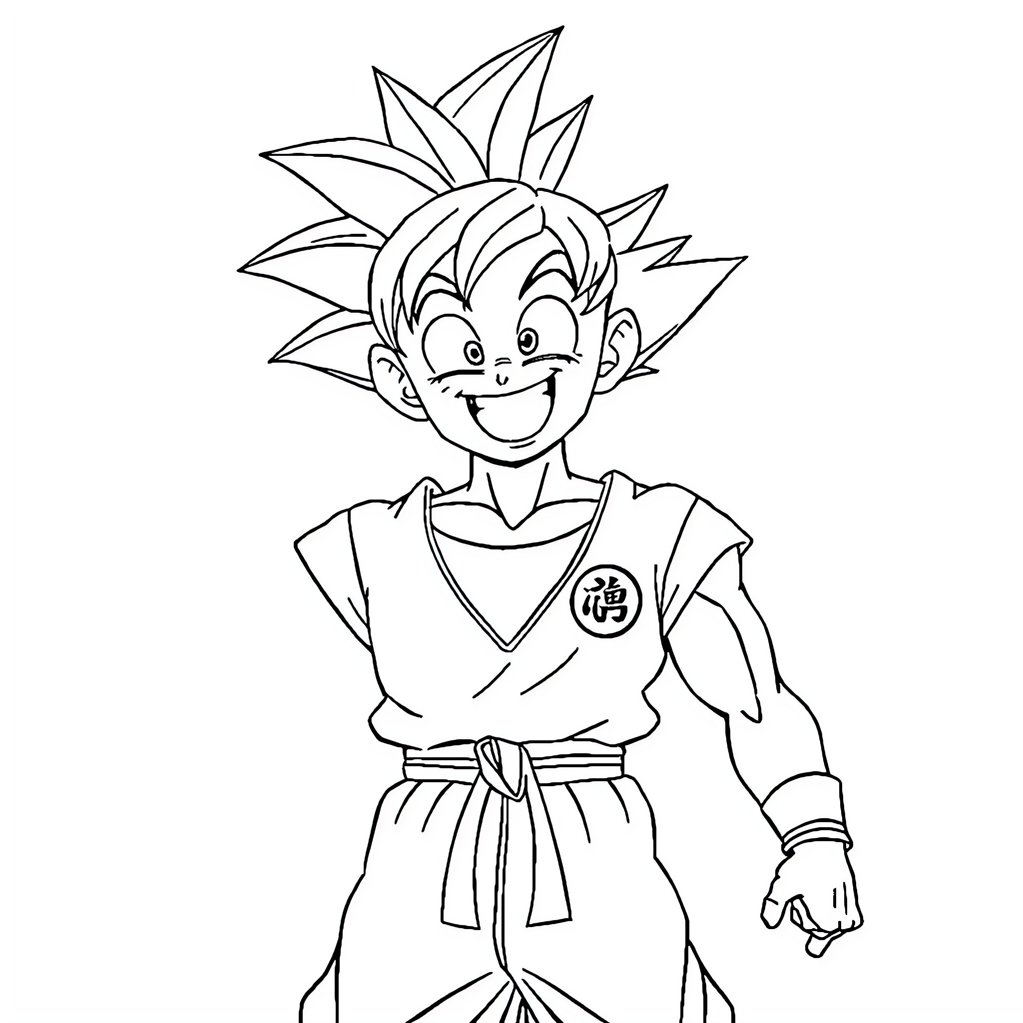 Bill's Energetic Pose in Martial Arts Outfit Coloring Page (free black-and-white line drawing printable PDF for all, from beginners to advanced learners, including children, teens, adults, and seniors)
