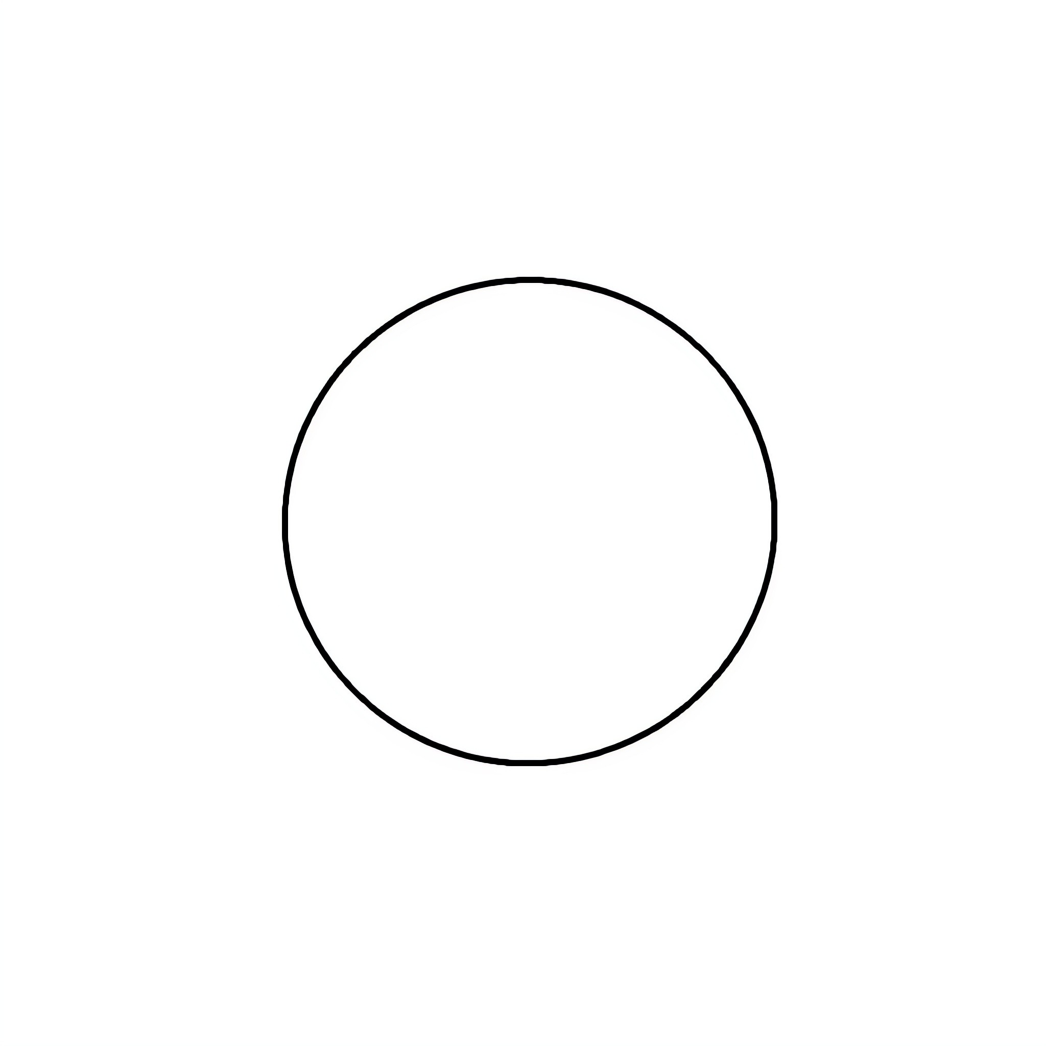 Shape of simple circle Coloring Page (free black-and-white line drawing printable PDF for all, from beginners to advanced learners, including children, teens, adults, and seniors)