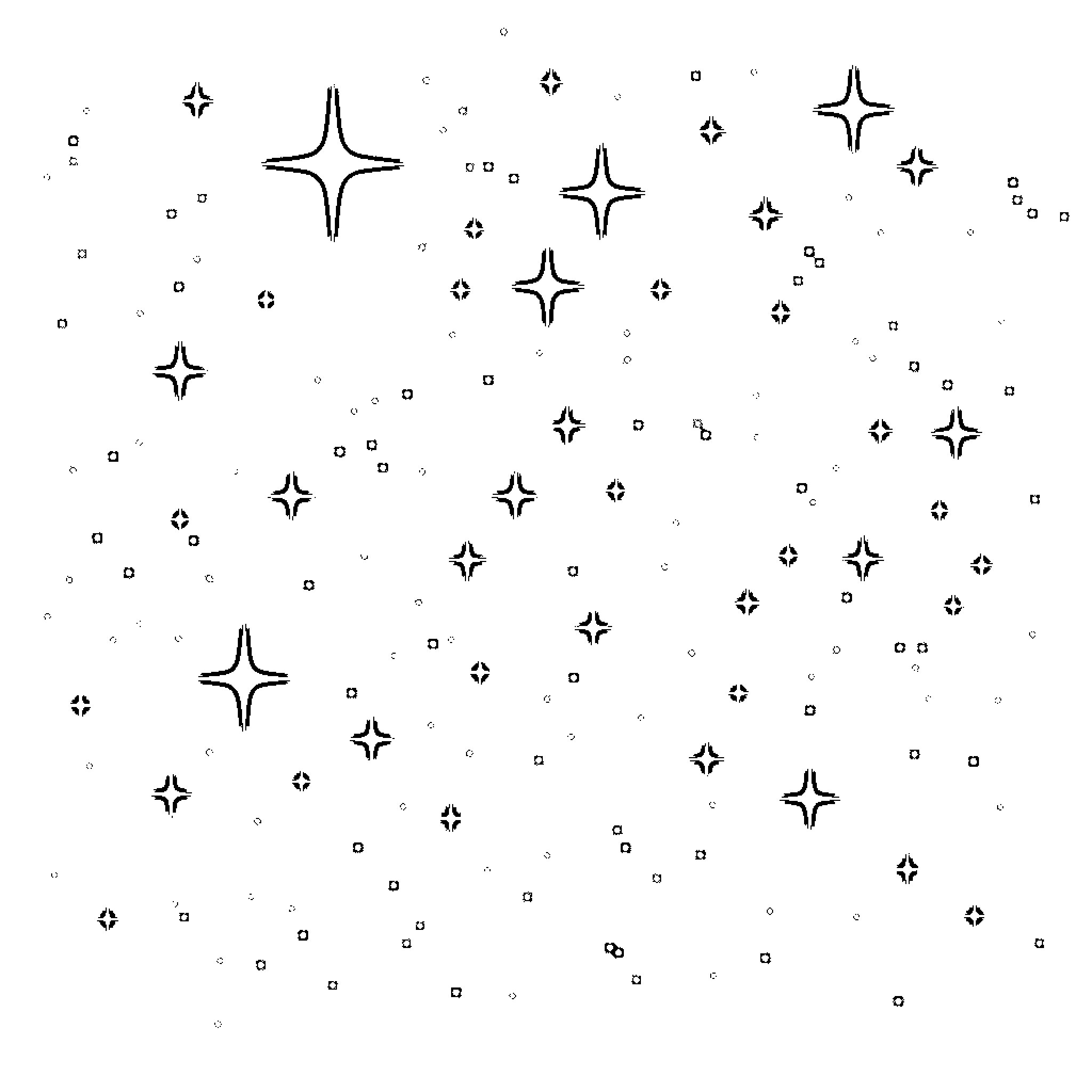 Star-filled magical night sky Coloring Page (free black-and-white line drawing printable PDF for all, from beginners to advanced learners, including children, teens, adults, and seniors)