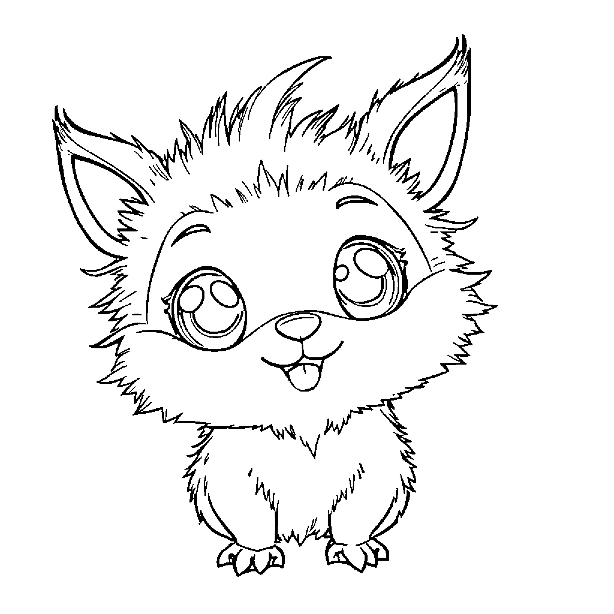 Sprunki's Playful and Adorable Creature Coloring Page (free black-and-white line drawing printable PDF for all, from beginners to advanced learners, including children, teens, adults, and seniors)