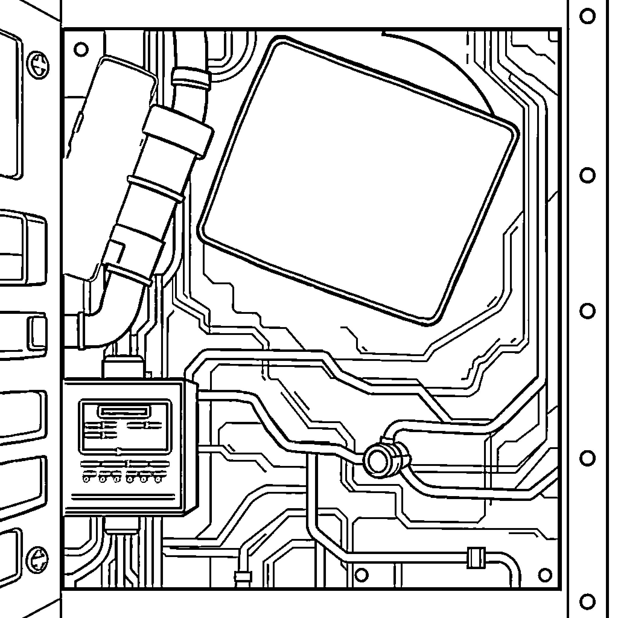 Automation of complex technological components Coloring Page (free black-and-white line drawing printable PDF for all, from beginners to advanced learners, including children, teens, adults, and seniors)