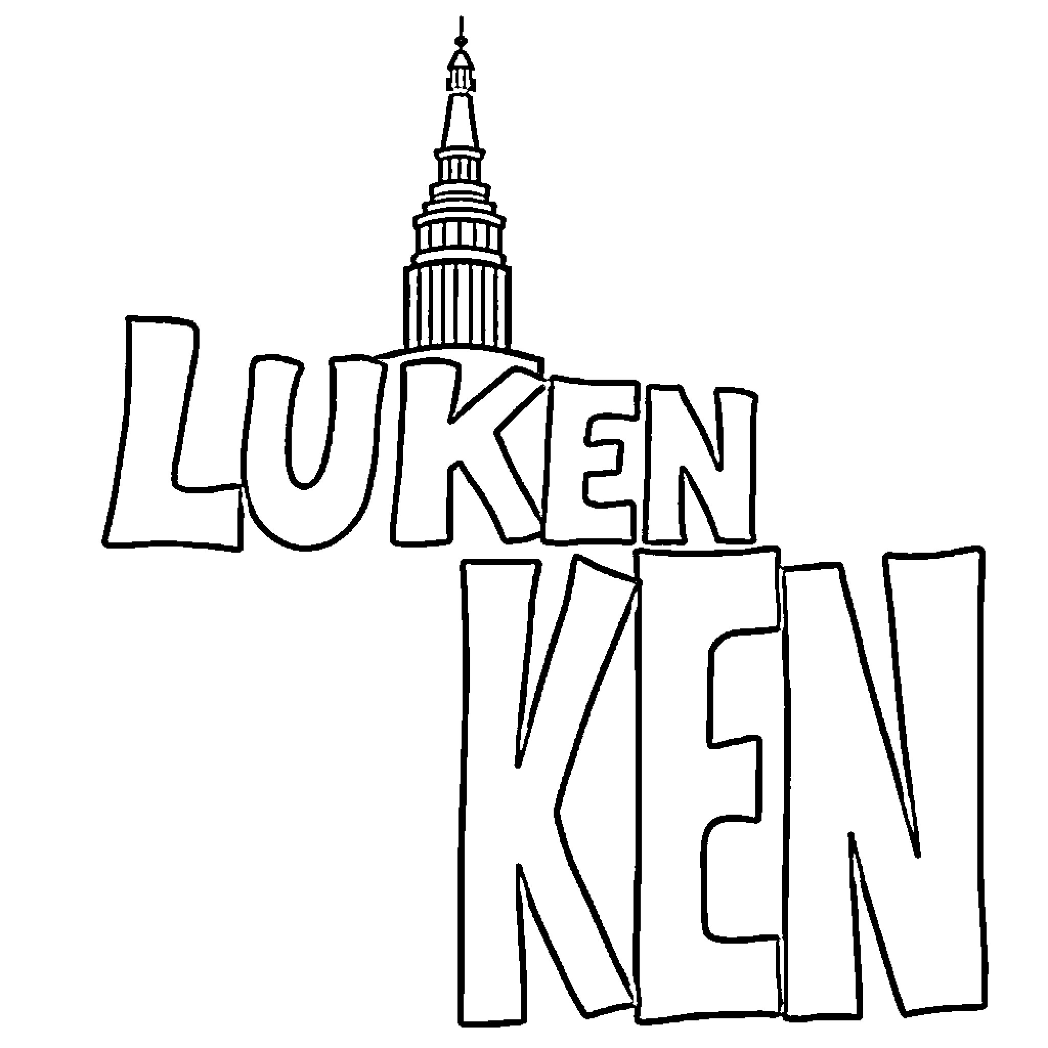 Luken Ken exploring New York City landmarks Coloring Page (free black-and-white line drawing printable PDF for all, from beginners to advanced learners, including children, teens, adults, and seniors)