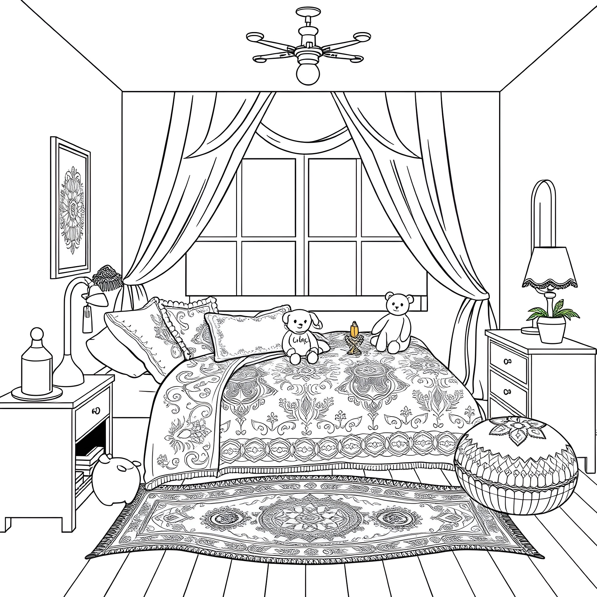 Best Bed Coloring Pages (Free Printable PDF)