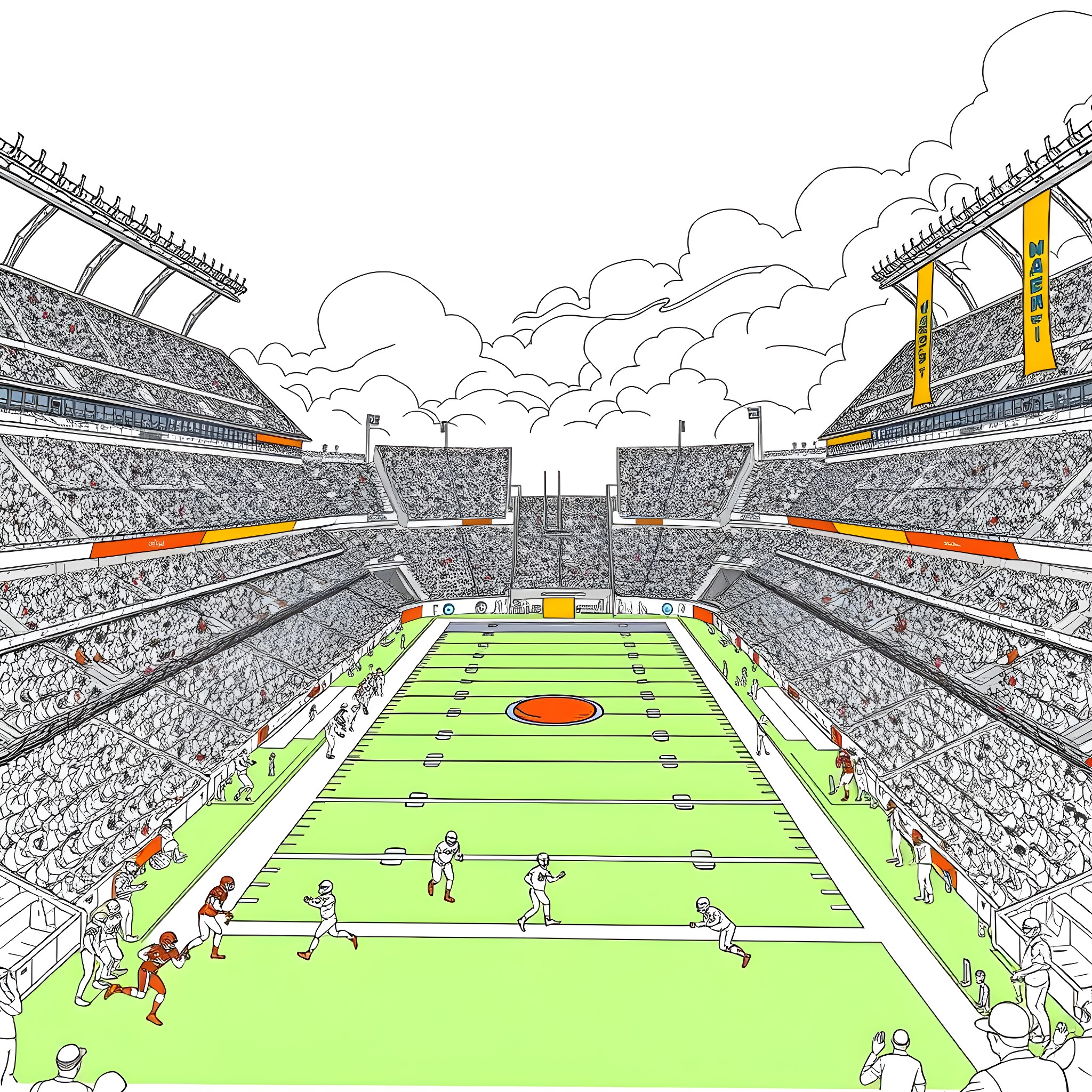 3 Best Football Stadium Coloring Pages (Free Printable PDFs)