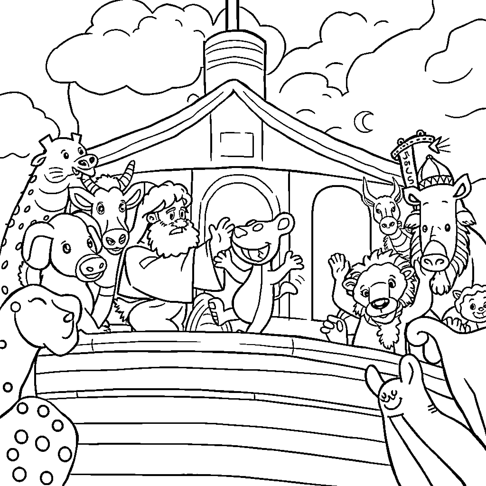Bluey's Colorful Playground Adventure Coloring Page (free black-and-white line drawing printable PDF for all, from beginners to advanced learners, including children, teens, adults, and seniors)