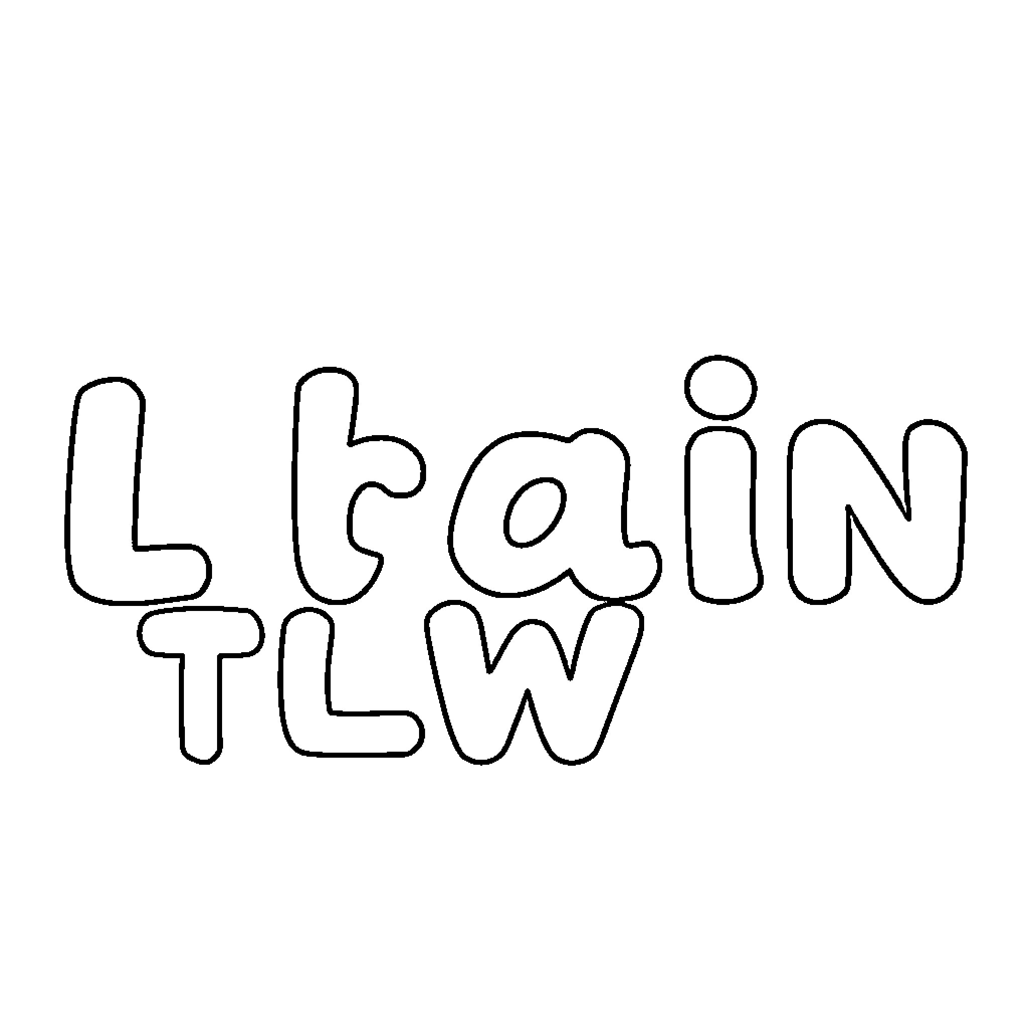 Alphabet of playful typography Coloring Page (free black-and-white line drawing printable PDF for all, from beginners to advanced learners, including children, teens, adults, and seniors)