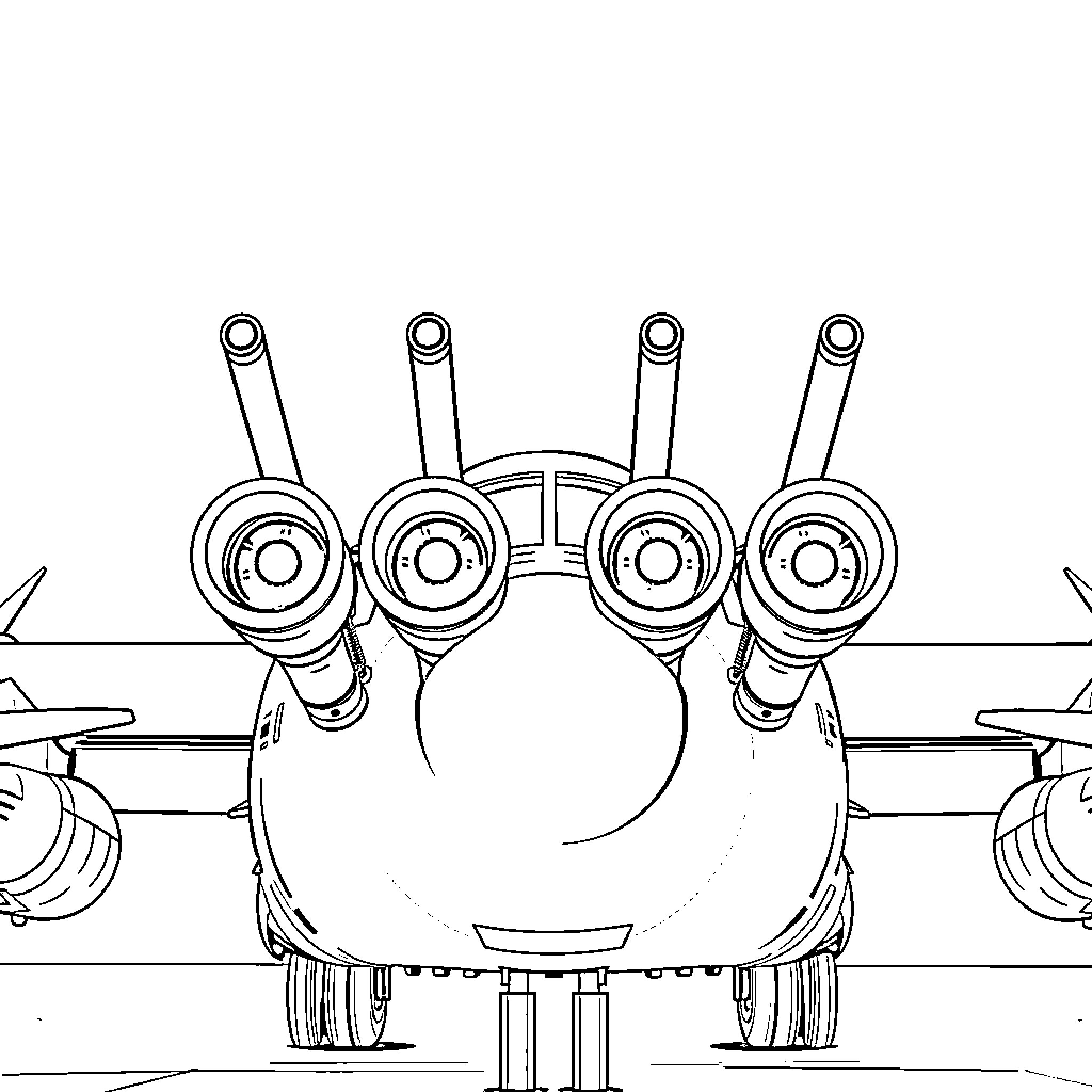 Avenger aircraft with powerful armaments Coloring Page (free black-and-white line drawing printable PDF for all, from beginners to advanced learners, including children, teens, adults, and seniors)