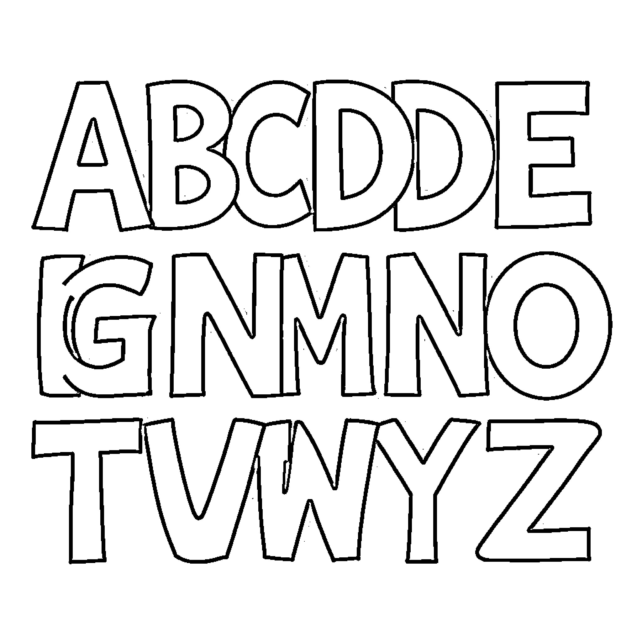 Letter Alphabet Shapes and Patterns Coloring Page (free black-and-white line drawing printable PDF for all, from beginners to advanced learners, including children, teens, adults, and seniors)