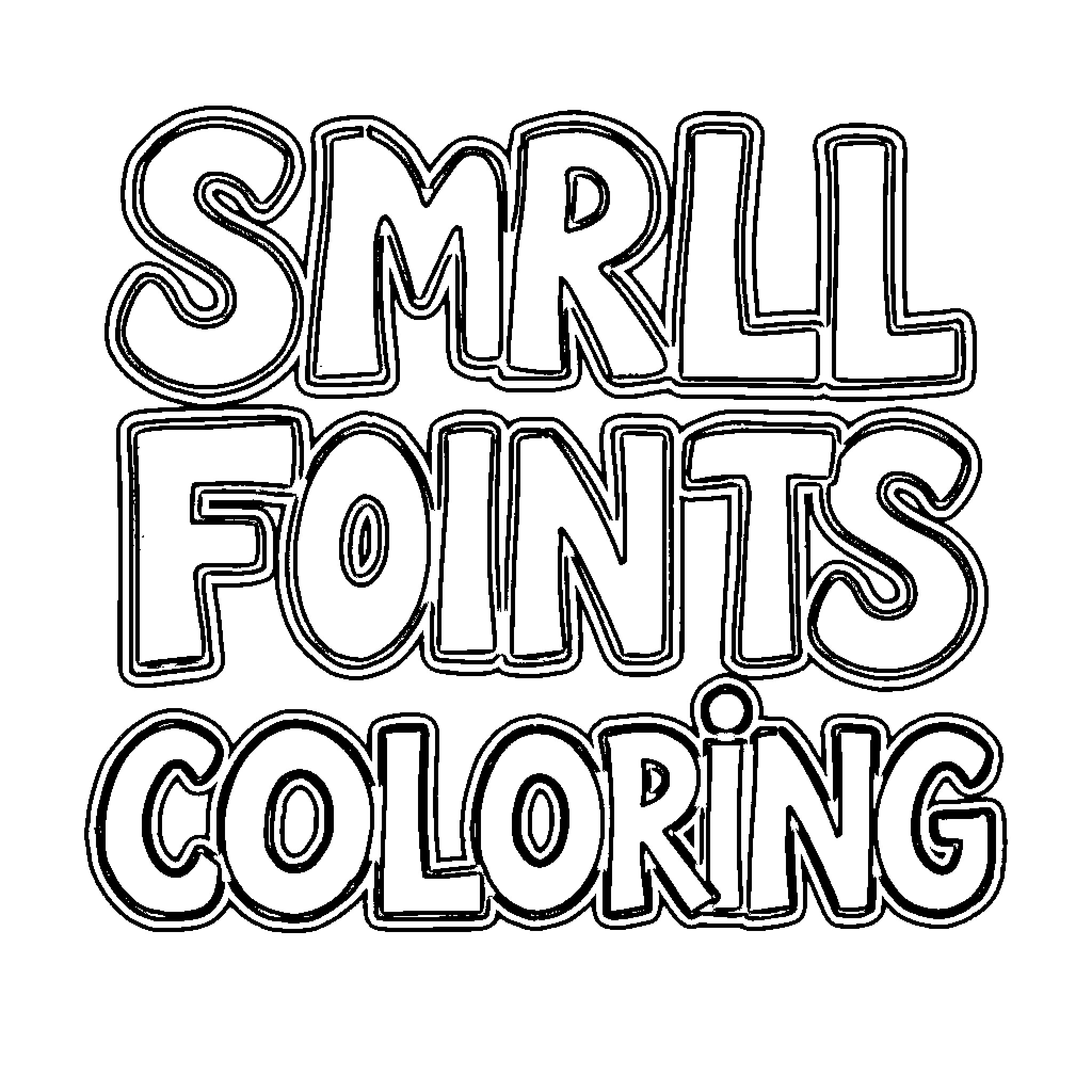 Text of SMRLL FOINTS Coloring Coloring Page (free black-and-white line drawing printable PDF for all, from beginners to advanced learners, including children, teens, adults, and seniors)