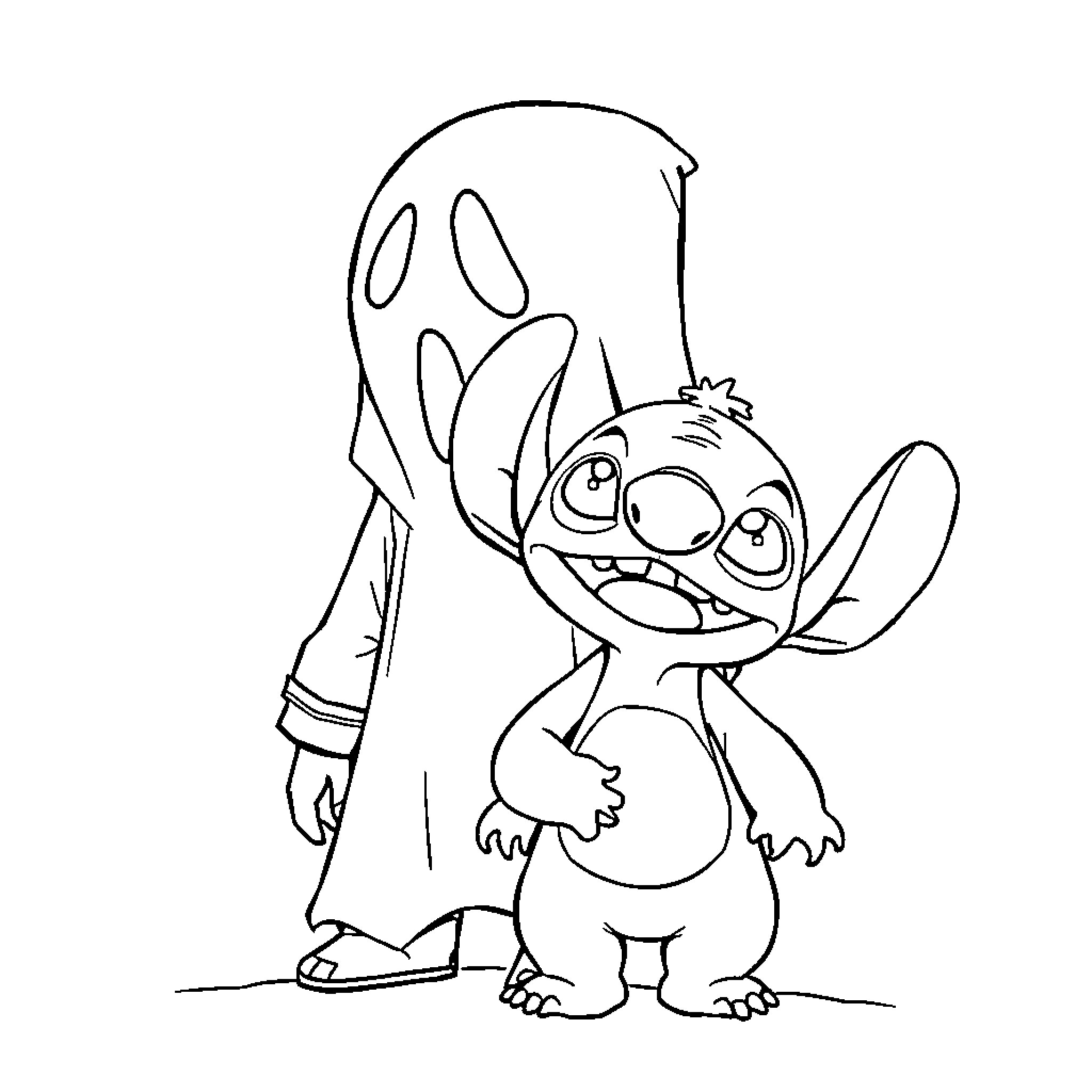 Ghostface character in silly cartoon pose Coloring Page (free black-and-white line drawing printable PDF for all, from beginners to advanced learners, including children, teens, adults, and seniors)