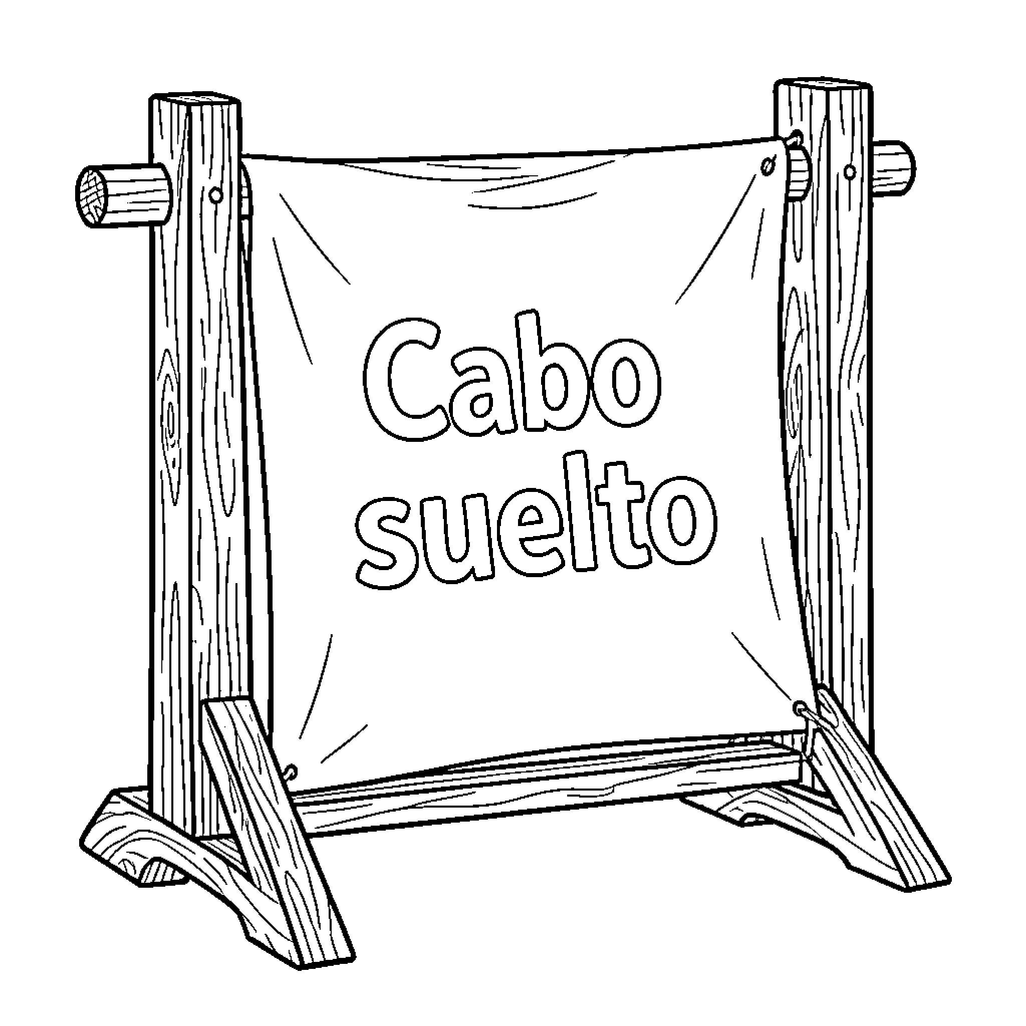 Bordado of Cabo suelto Coloring Page (free black-and-white line drawing printable PDF for all, from beginners to advanced learners, including children, teens, adults, and seniors)