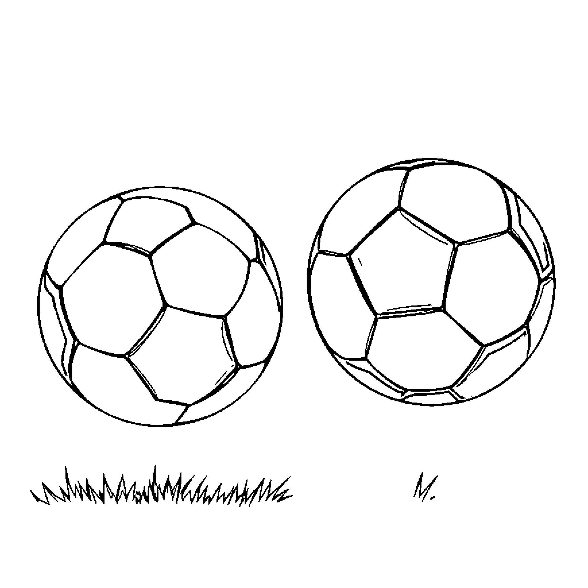 Balón de Fútbol rolling on the field Coloring Page (free black-and-white line drawing printable PDF for all, from beginners to advanced learners, including children, teens, adults, and seniors)