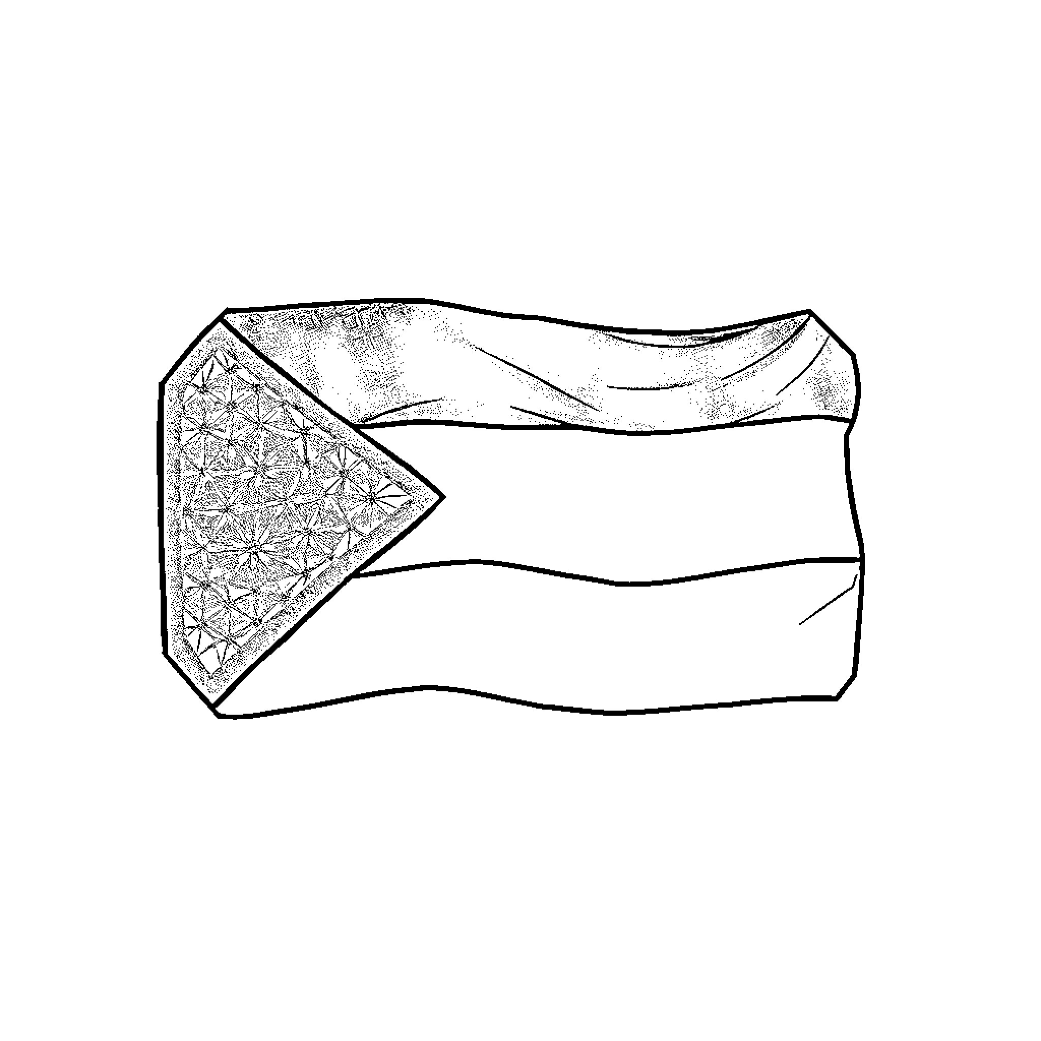 Flag of intricate patterns and folds Coloring Page (free black-and-white line drawing printable PDF for all, from beginners to advanced learners, including children, teens, adults, and seniors)