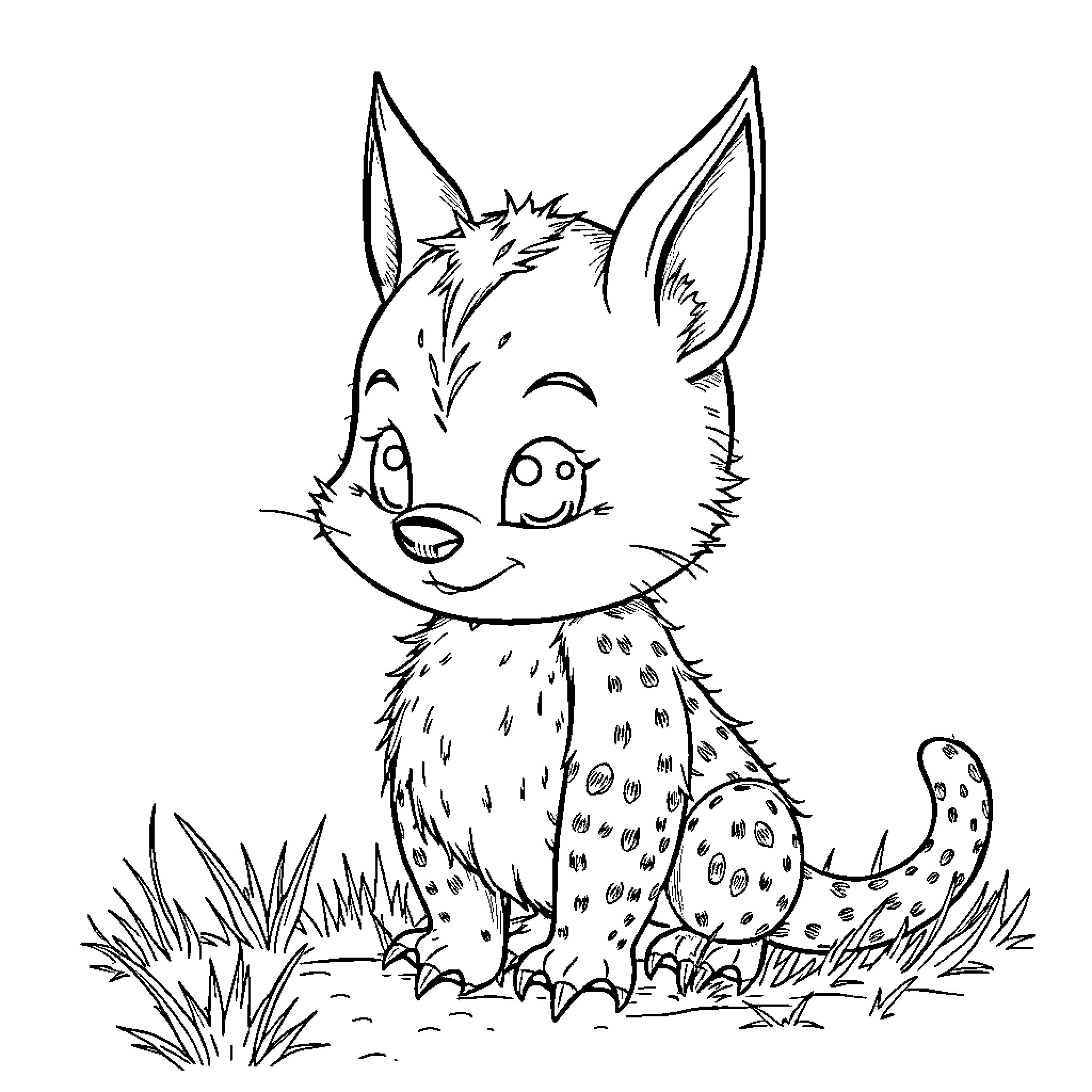 Hedgehog's Cheerful Exploration in the Outdoors Coloring Page (free black-and-white line drawing printable PDF for all, from beginners to advanced learners, including children, teens, adults, and seniors)