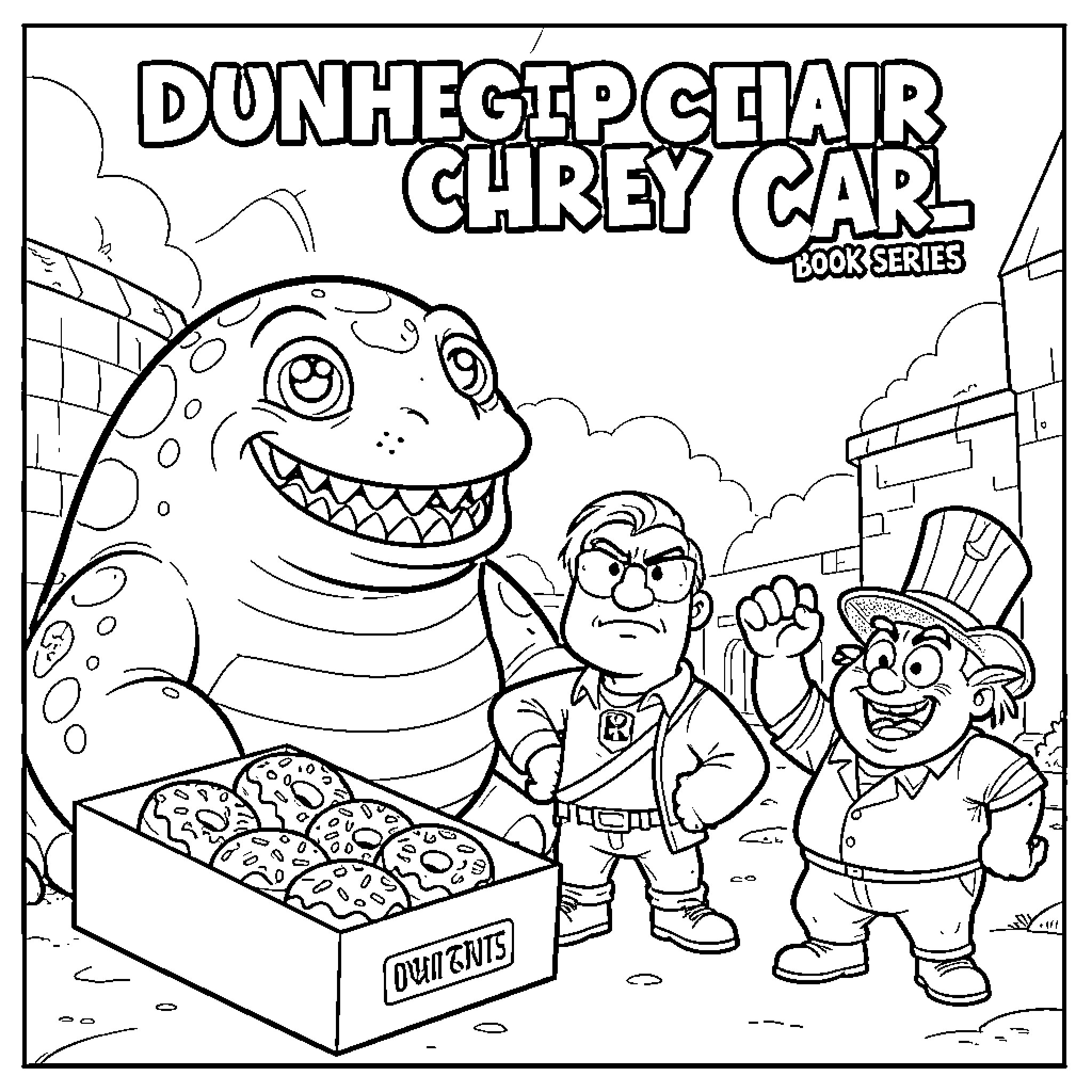 Carl and the Dunhecipclair Chrey Car Book Series Coloring Page (free black-and-white line drawing printable PDF for all, from beginners to advanced learners, including children, teens, adults, and seniors)
