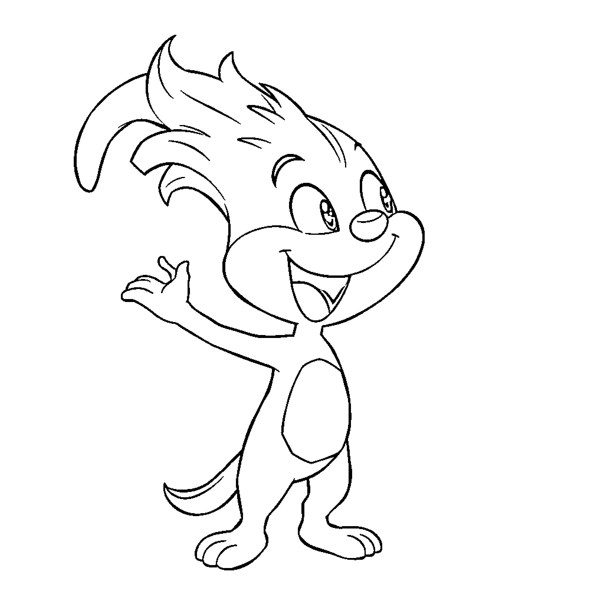 Sprunki's Cheerful Dance Coloring Page (free black-and-white line drawing printable PDF for all, from beginners to advanced learners, including children, teens, adults, and seniors)