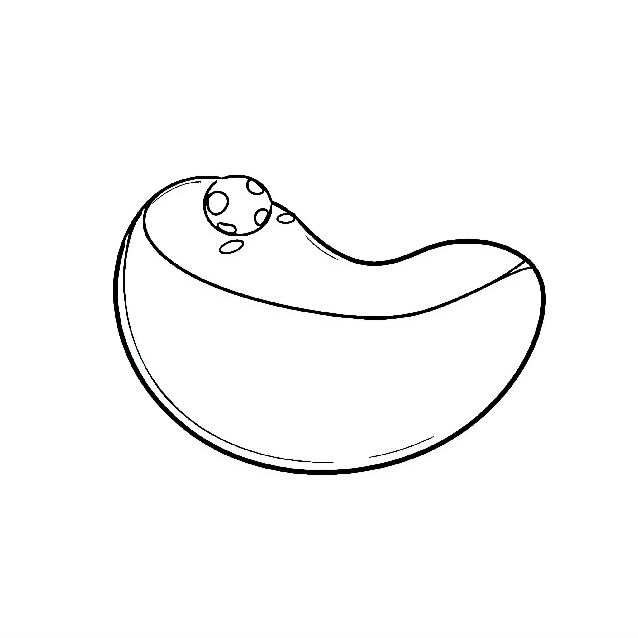 Chota Bean in a whimsical pose Coloring Page (free black-and-white line drawing printable PDF for all, from beginners to advanced learners, including children, teens, adults, and seniors)